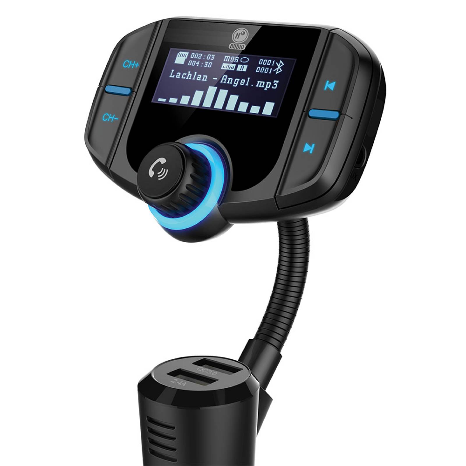 Transmisor Bluetooth Kit Manos Libres cargador Usb HF-BT90