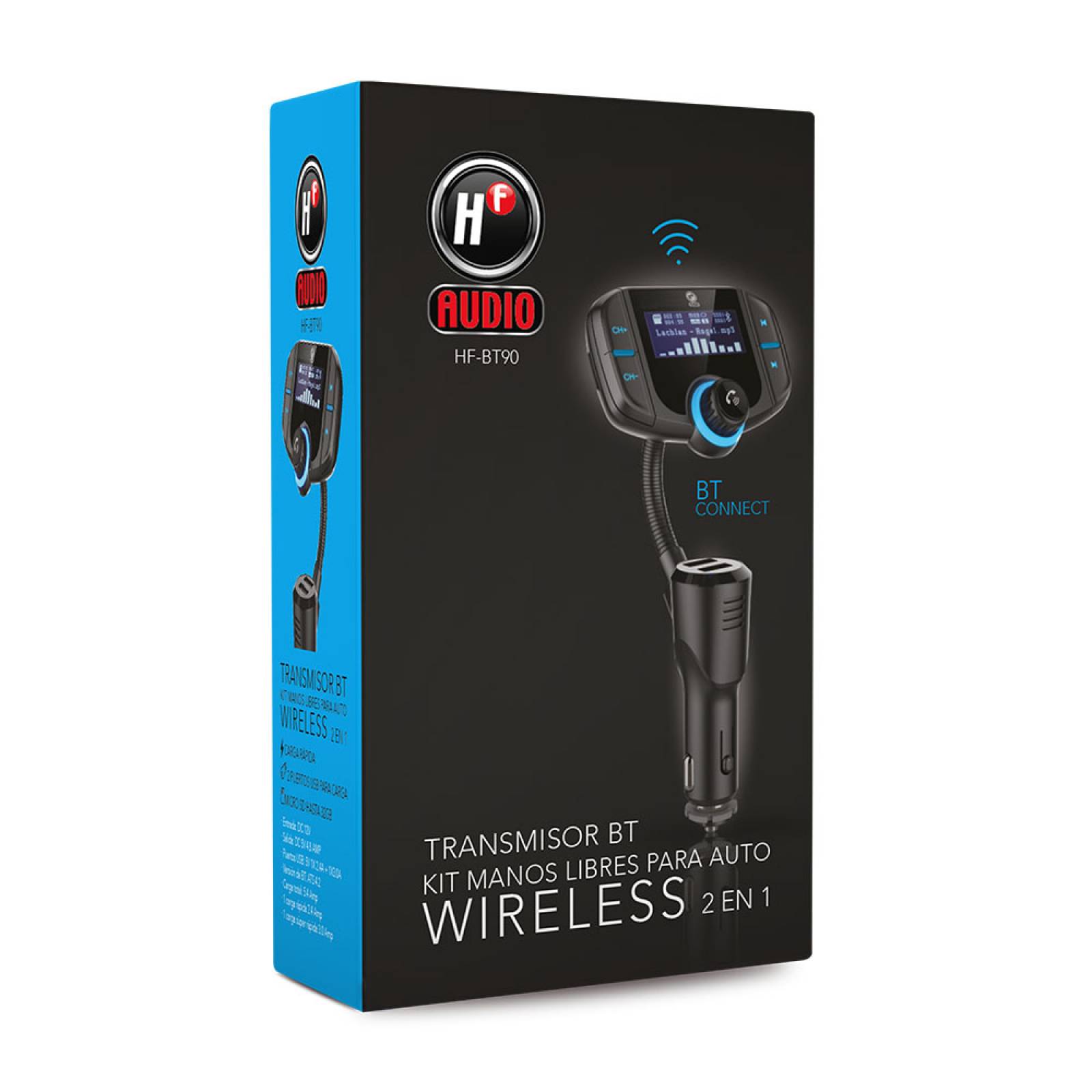Transmisor Bluetooth Kit Manos Libres cargador Usb HF-BT90