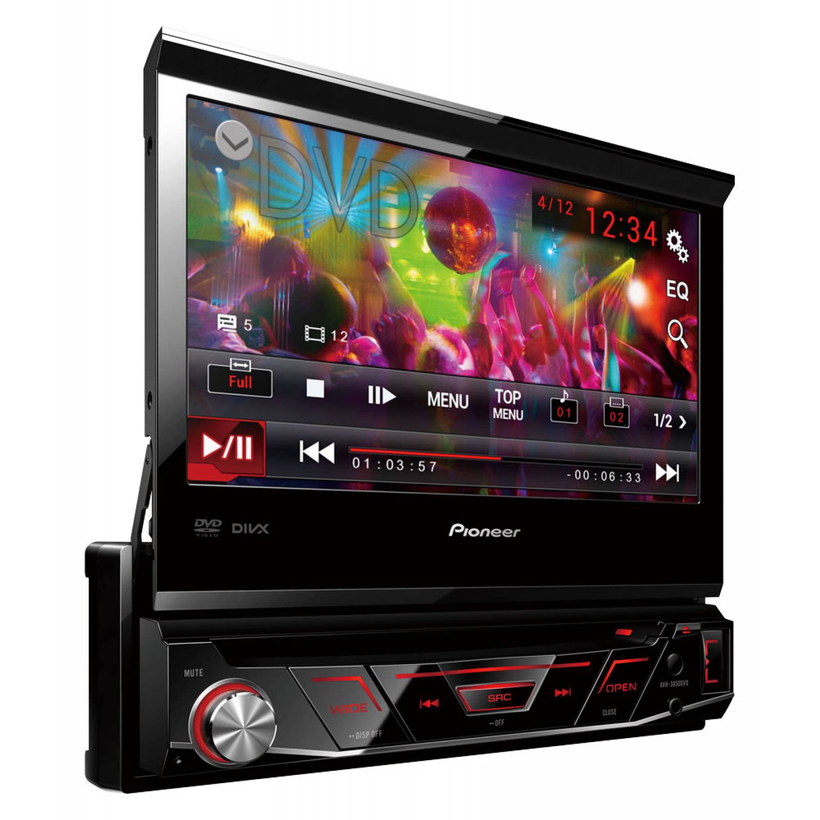 Autoestereo Con Pantalla Retractil Pioneer Avh-3850dvd