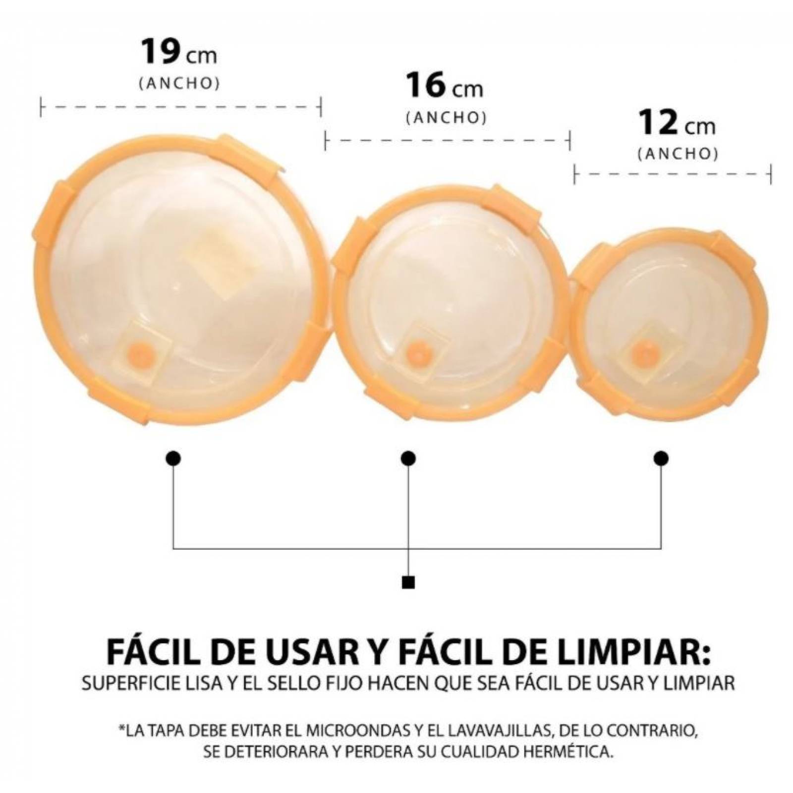 Contenedores Tuppers Hermeticos AMARILLO