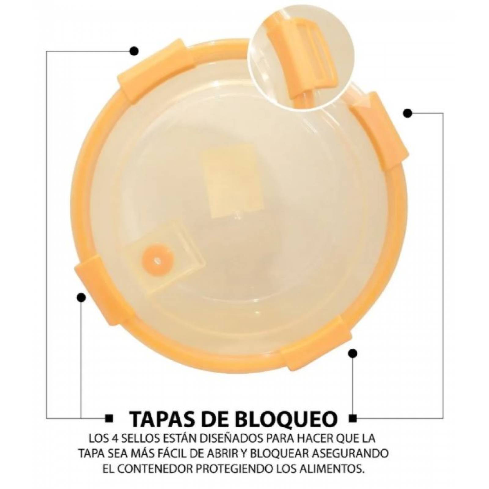 Contenedores Tuppers Hermeticos AMARILLO