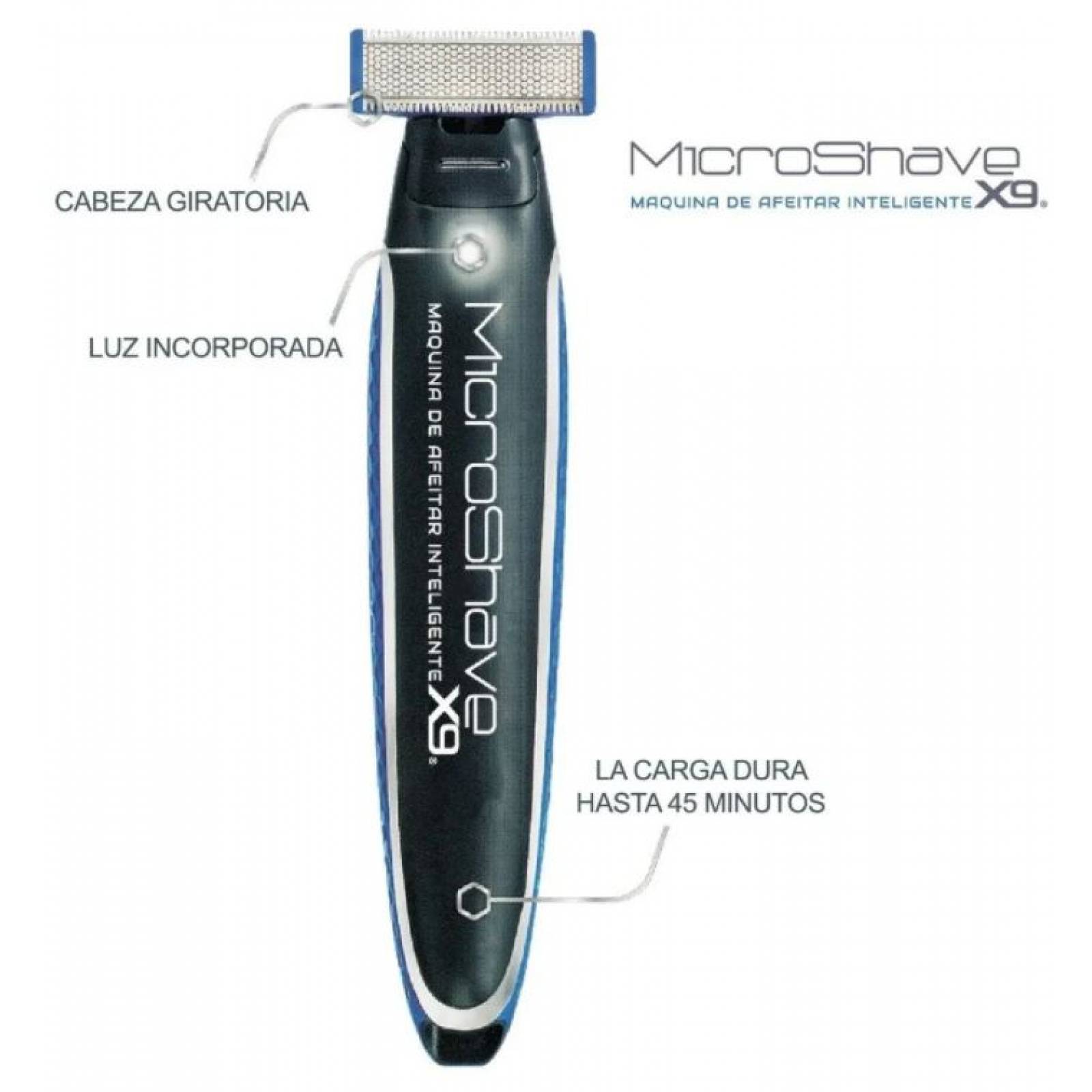 Rasuradora Maquina de Afeitar Inteligente Micro Shave X9 Recargable ToucH
