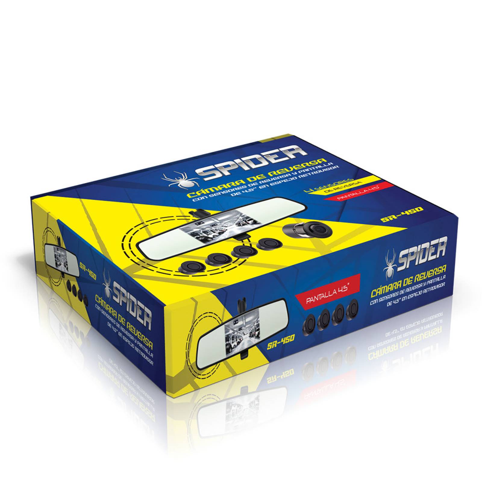CAMARA DE REVERSA CON PANTALLA 3 C ESPEJO RETROVISOR Y SENSOR DE REVERSA