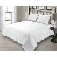 Colcha Matt Satin Matrimonial Blanco