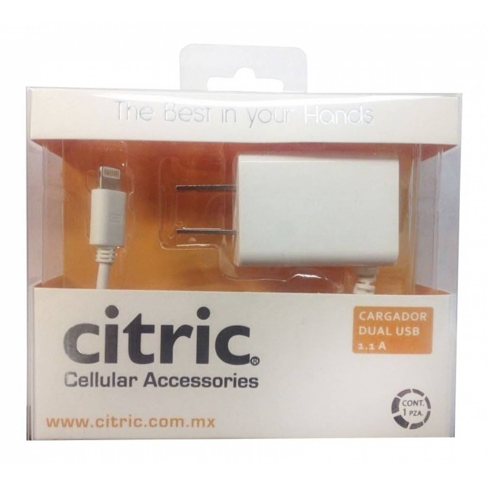 Cargador Dual Citric Lightning compatible con iPhone 6