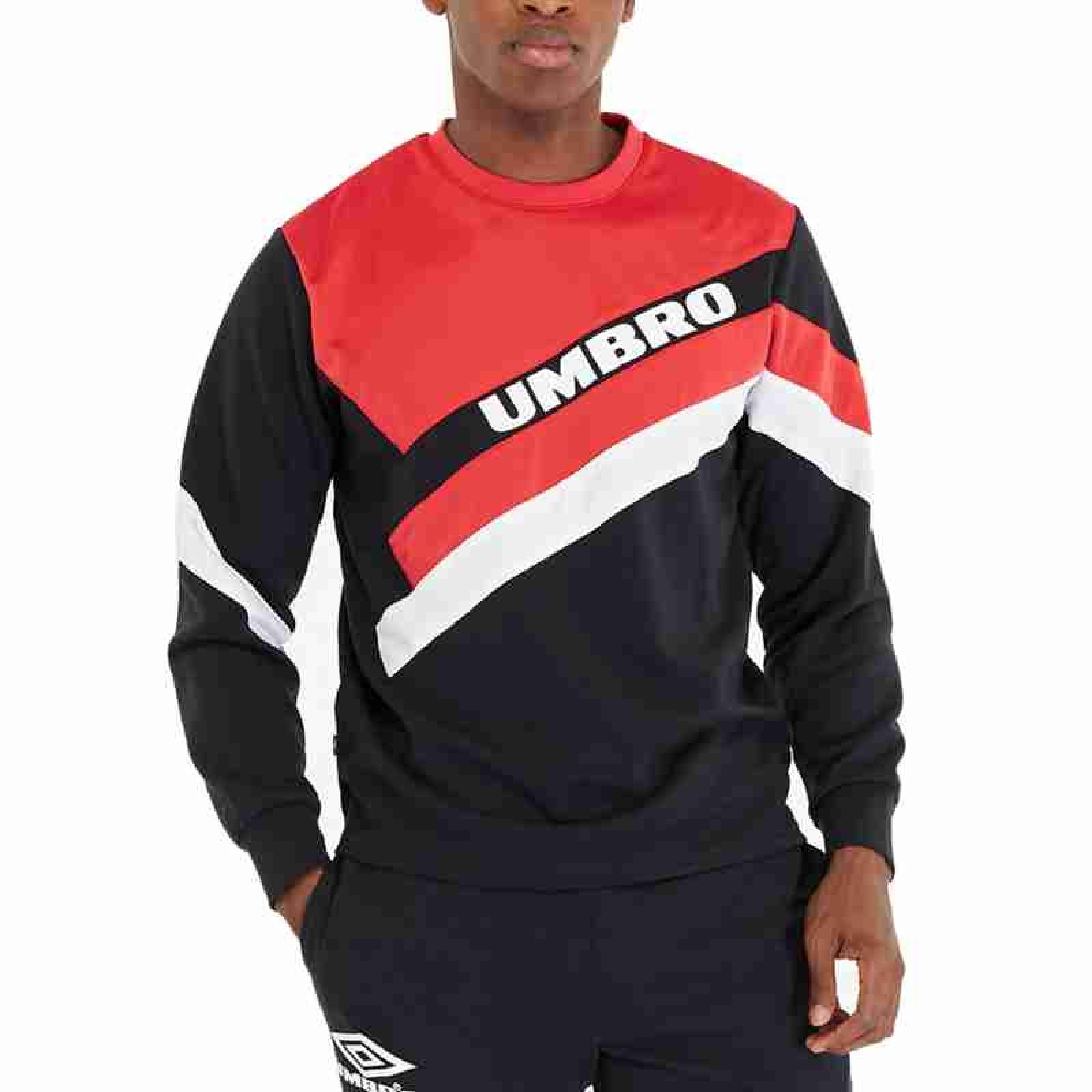 Sudadera Umbro Caballero Rojo Sector Crew UMJM0353