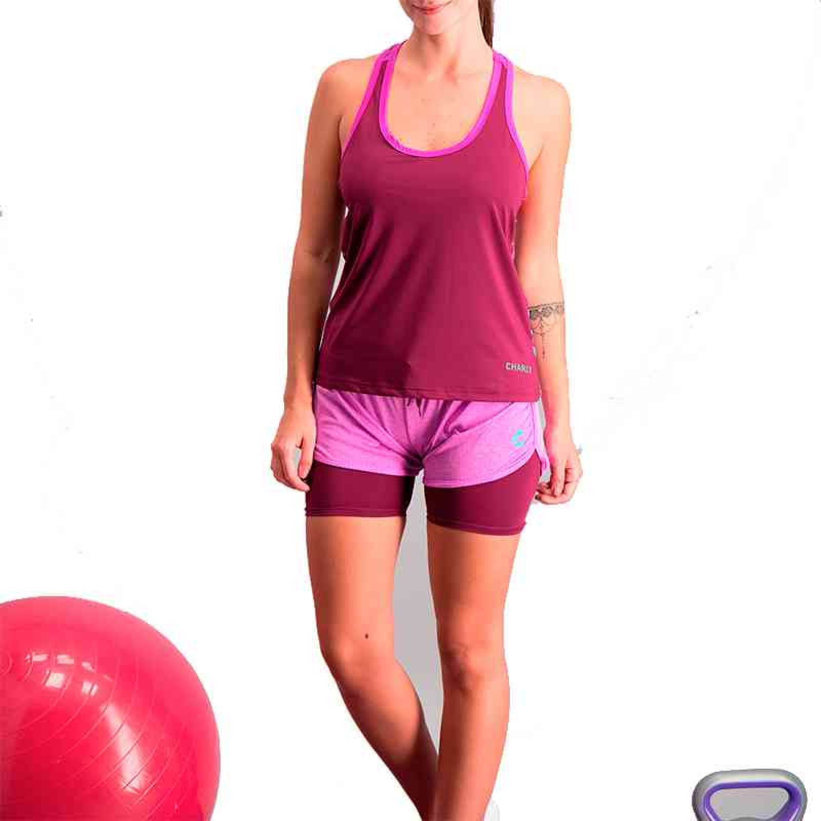 TANK CHARLY DAMA FITNESS MORADO 5010071