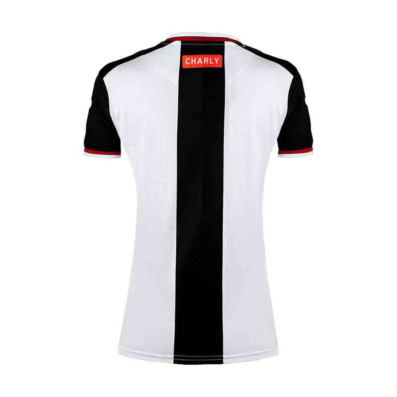 PLAYERA CHARLY CUERVOS BLANCO/RAYAS DAMA