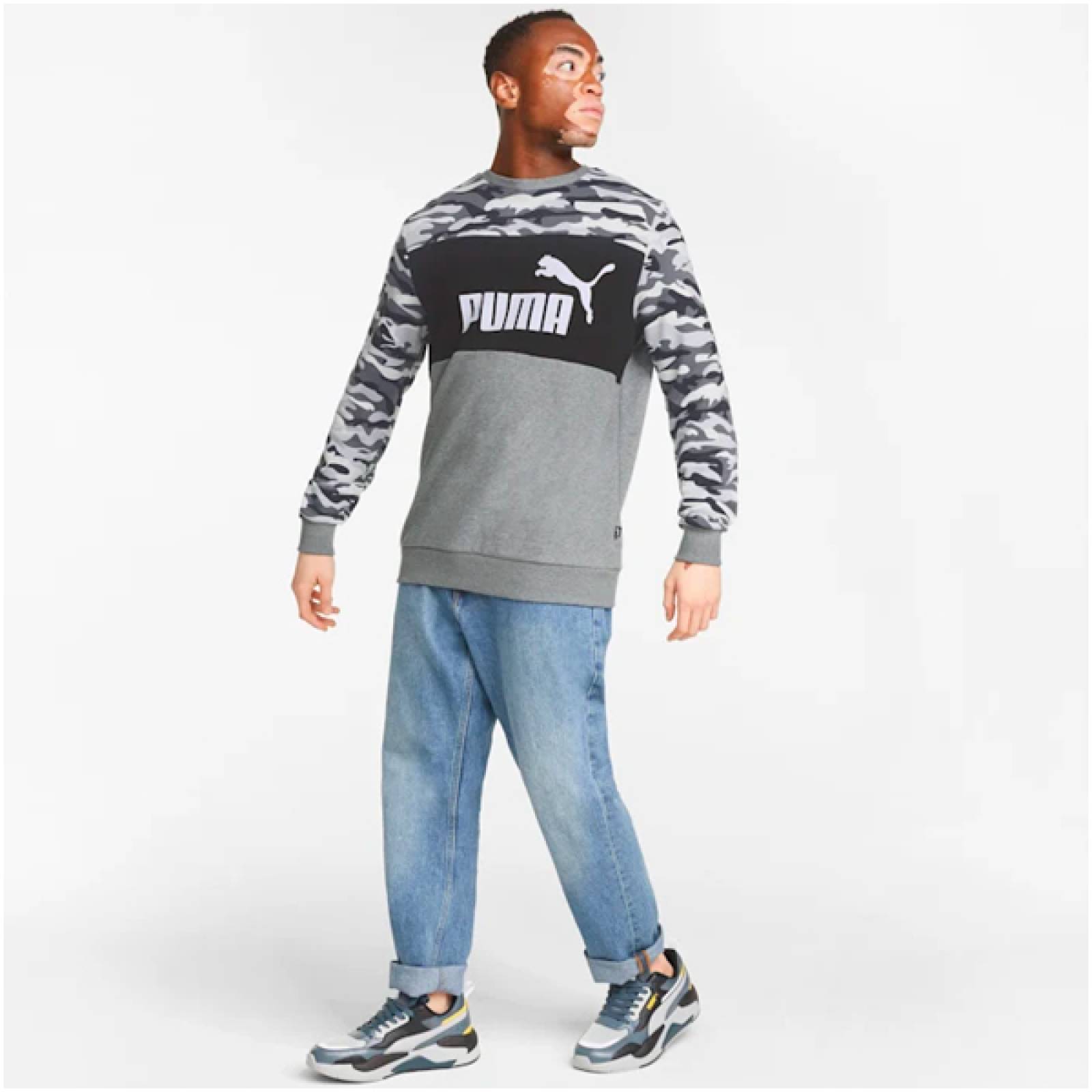 Sudadera Puma Caballero Essentials Camo Crew Neck