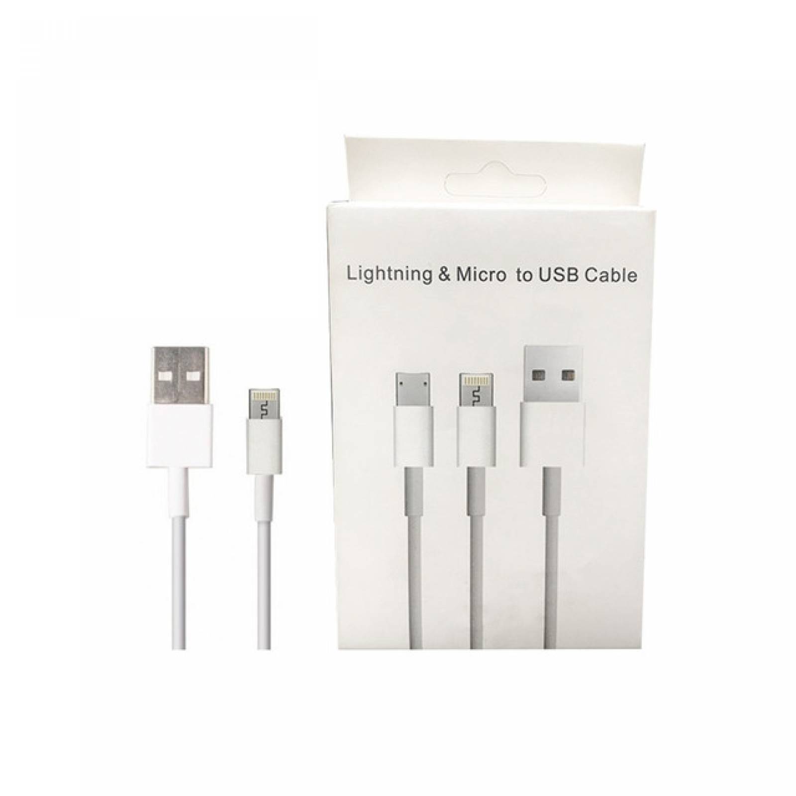 Cable Dual Micro Usb / Lightning Compatible con iPhone 6