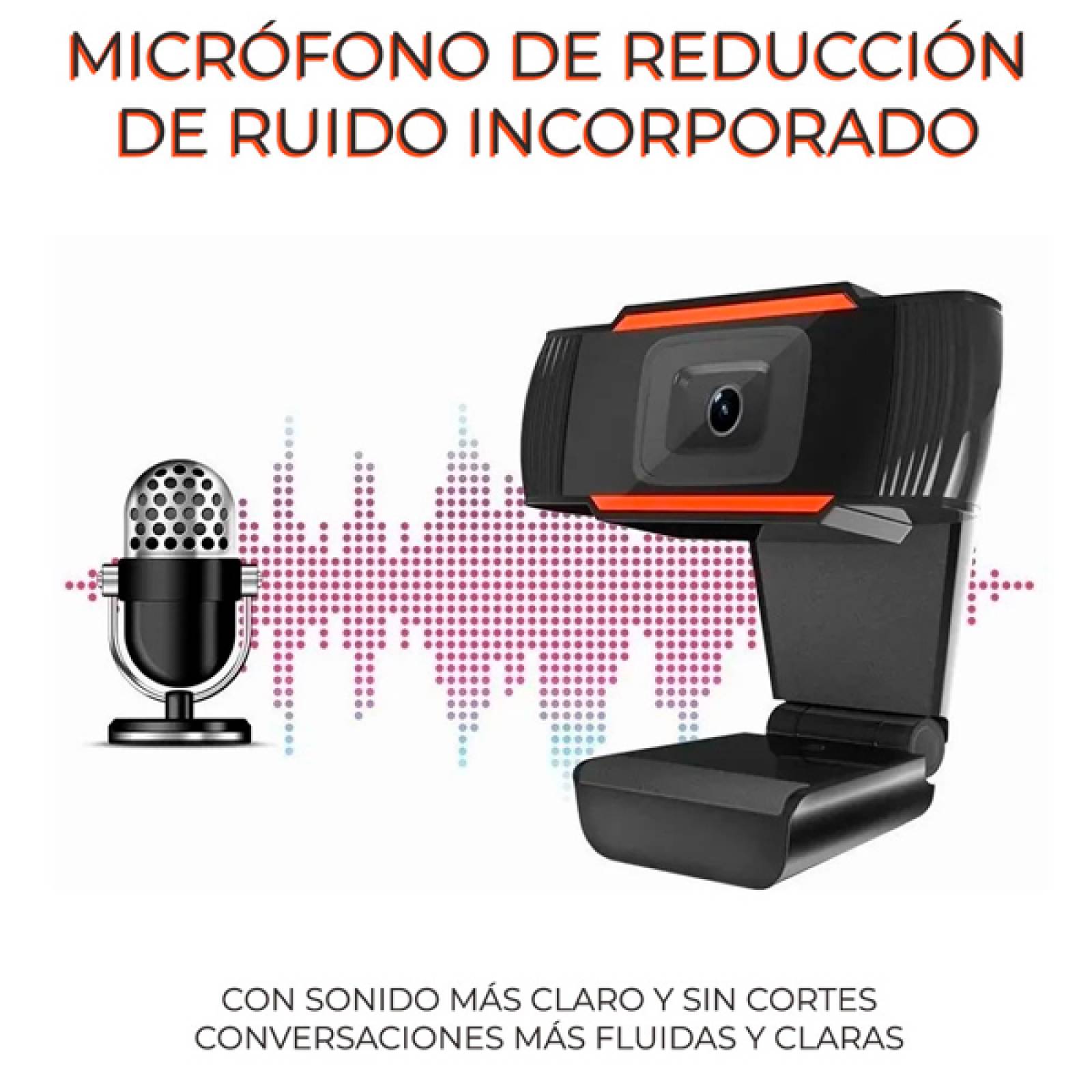 Webcam Usb Elegate Para Computadora 480P Con Microfono