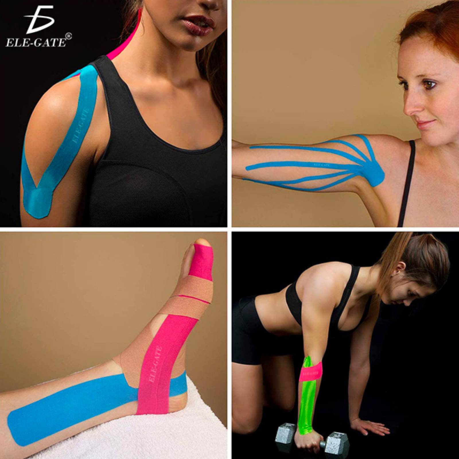Cinta Elegate Kinesiológica Vendaje Neuromuscular Tape 5mx5cm 1pz