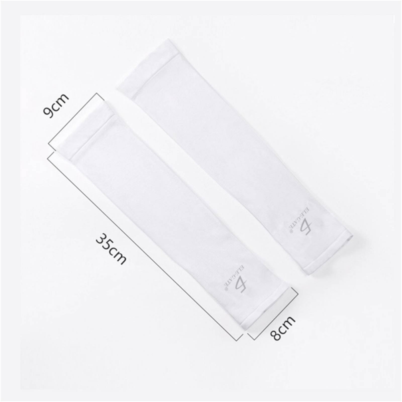 Mangas Elegate Uv Protección Para Brazo Seda Hielo Resistente Elástico 1Par Unisex Talla Unica Negro