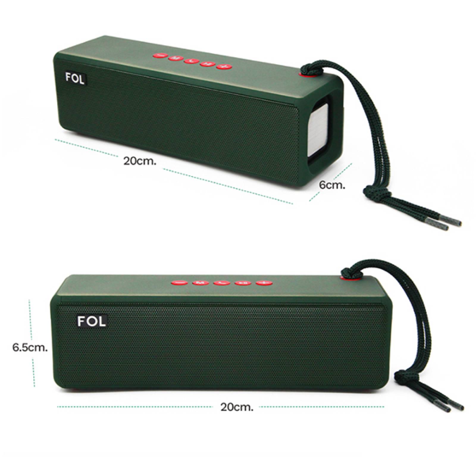 Bocina Bluetooth Portatil Fol Con Microfono Integrado FS-271BT