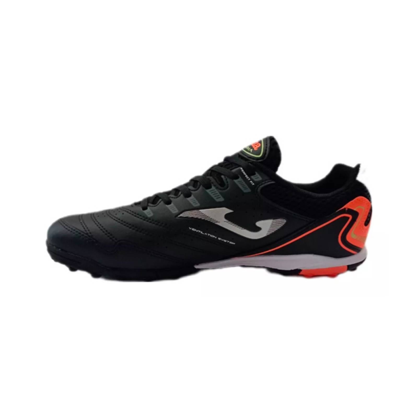 Tenis Futbol Rapido Joma Maxima 2301 Turf Negro/Naranja