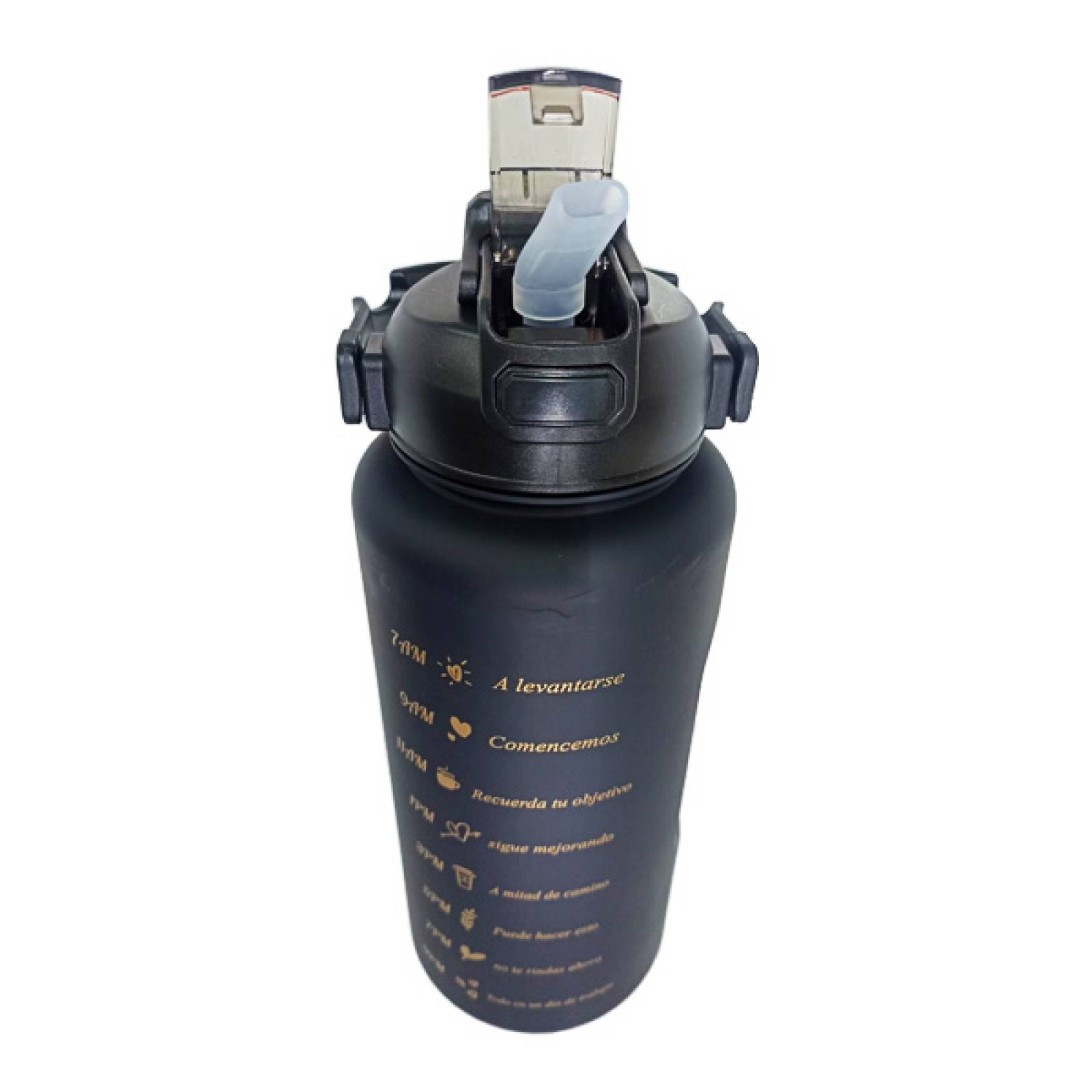 Botella de Agua Deportiva Motivacional 3 en 1 2L bicolor