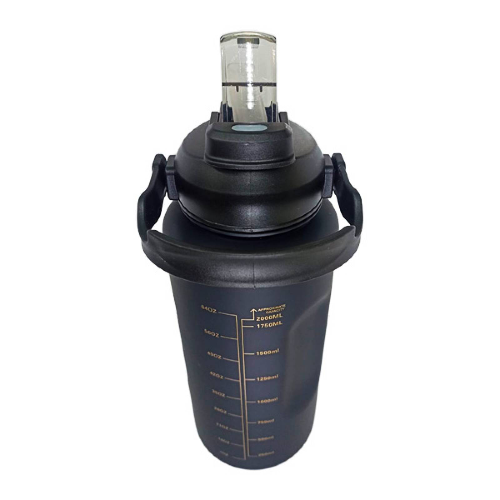 Botella de Agua Deportiva Motivacional 3 en 1 2L bicolor