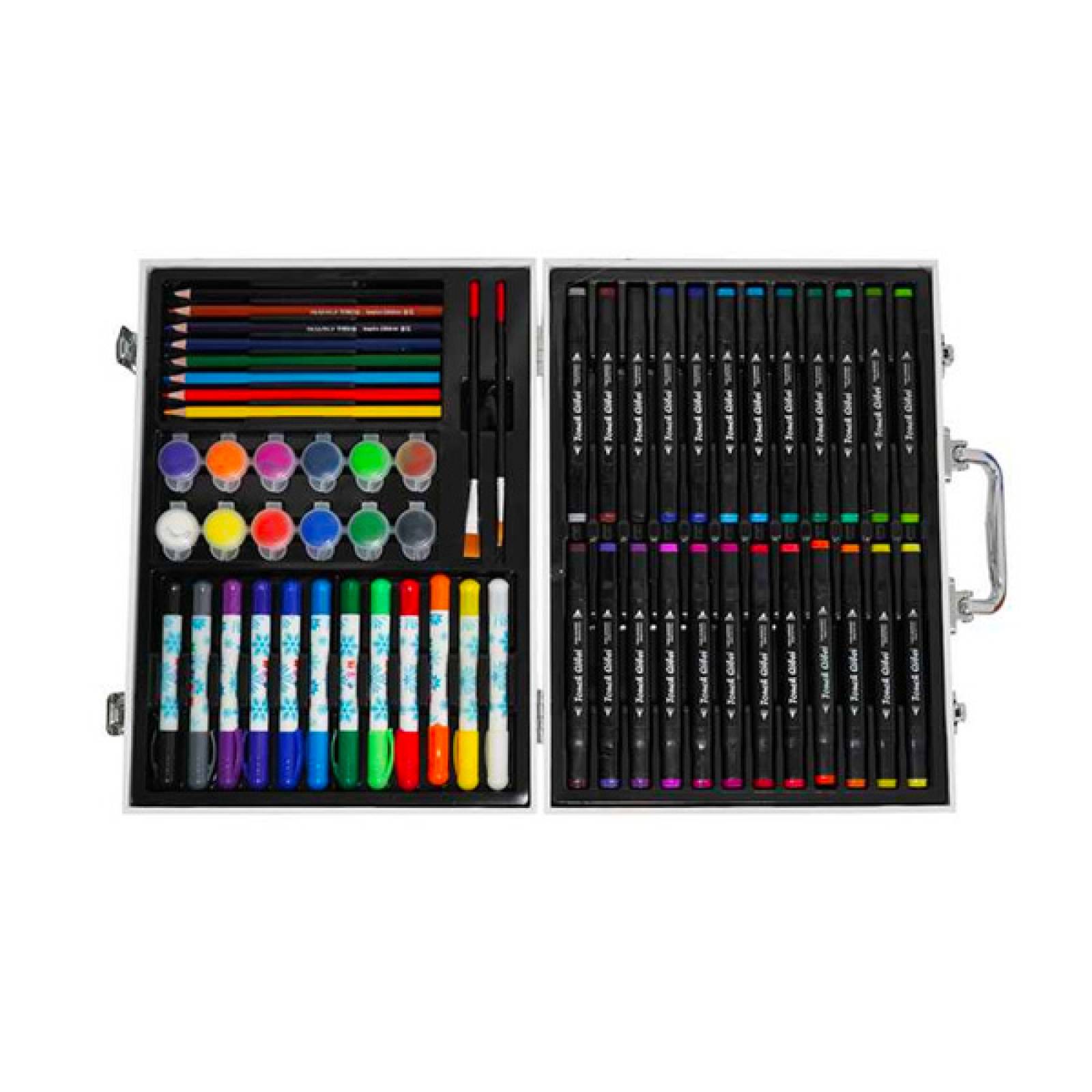 Kit de Marcadores Doble Punta y Set de Arte y Dibujo infantil 58 pz