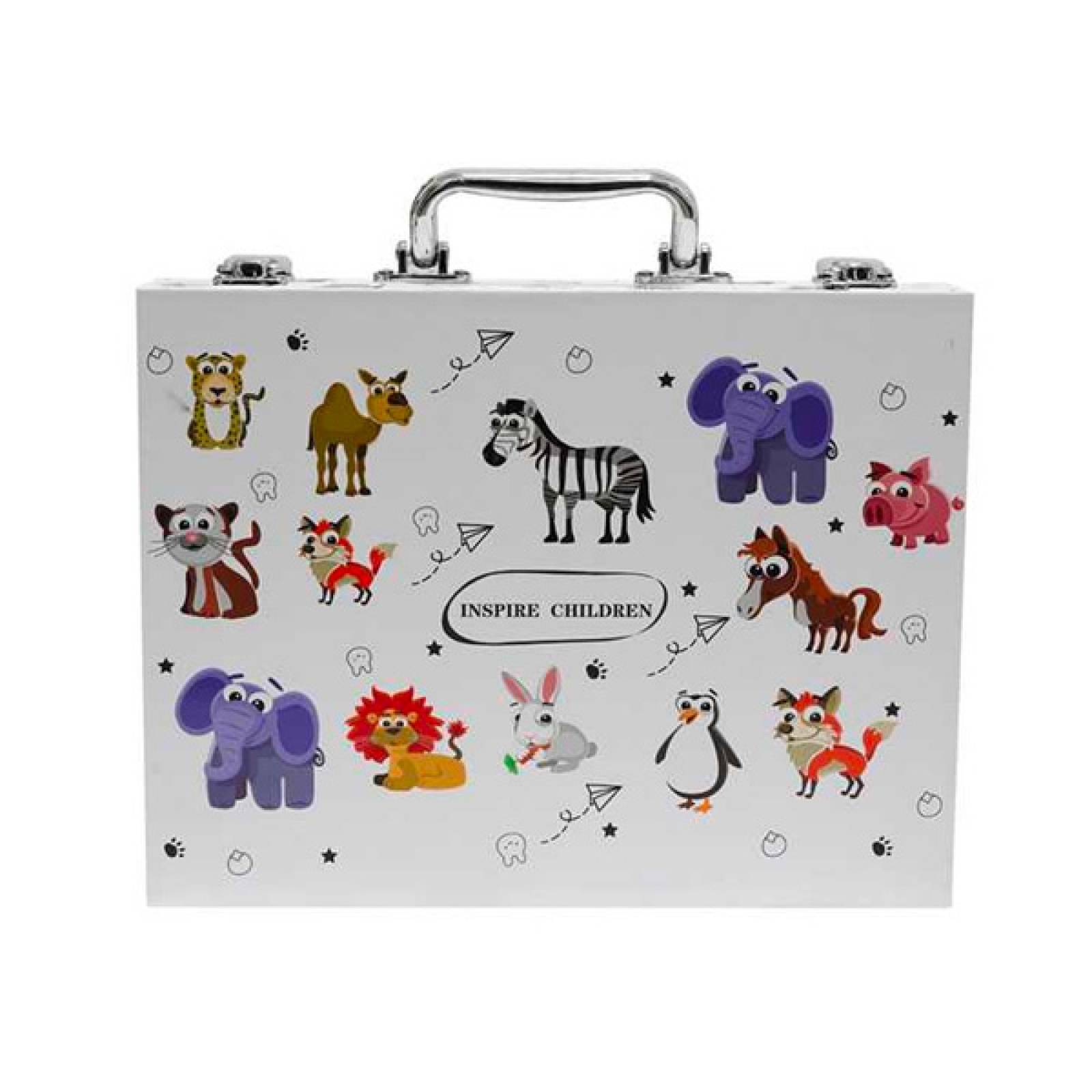 Kit de Marcadores Doble Punta y Set de Arte y Dibujo infantil 58 pz