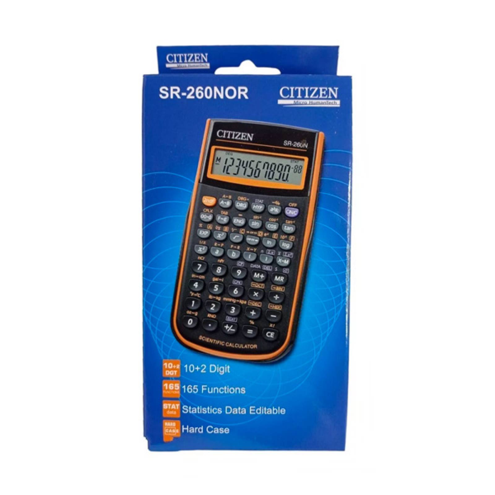 Calculadora Cientifica Citizen SR 260N 165 funciones Naranja