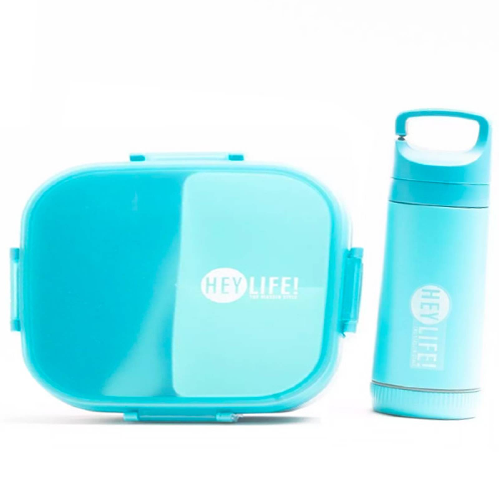 Tupper Lunch Box Godinez con botella de agua y cuchara ZE0867 Azul