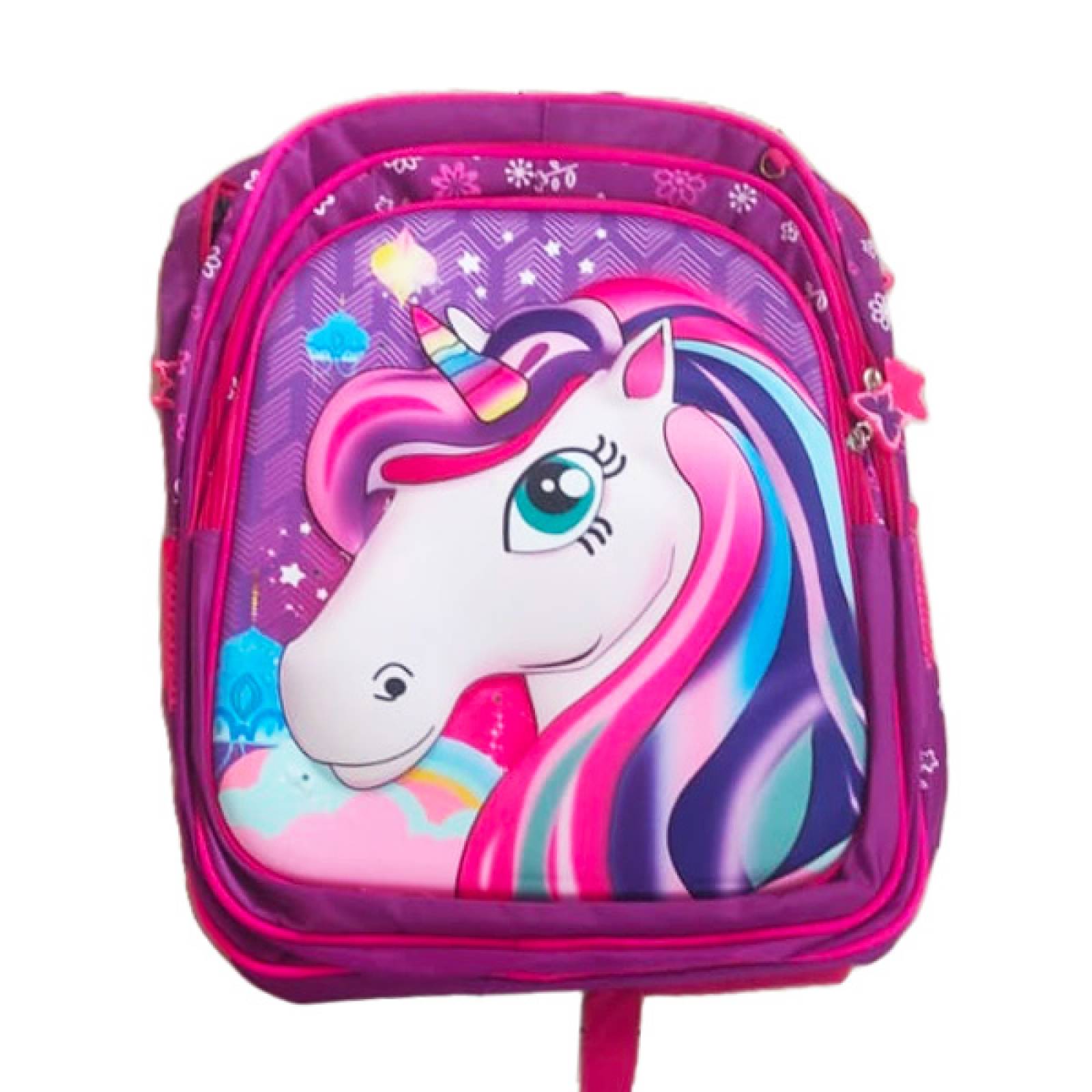 Mochila Escolar 3 pz mochila led 16 pulgadas, lonchera y lapicera Unicornio