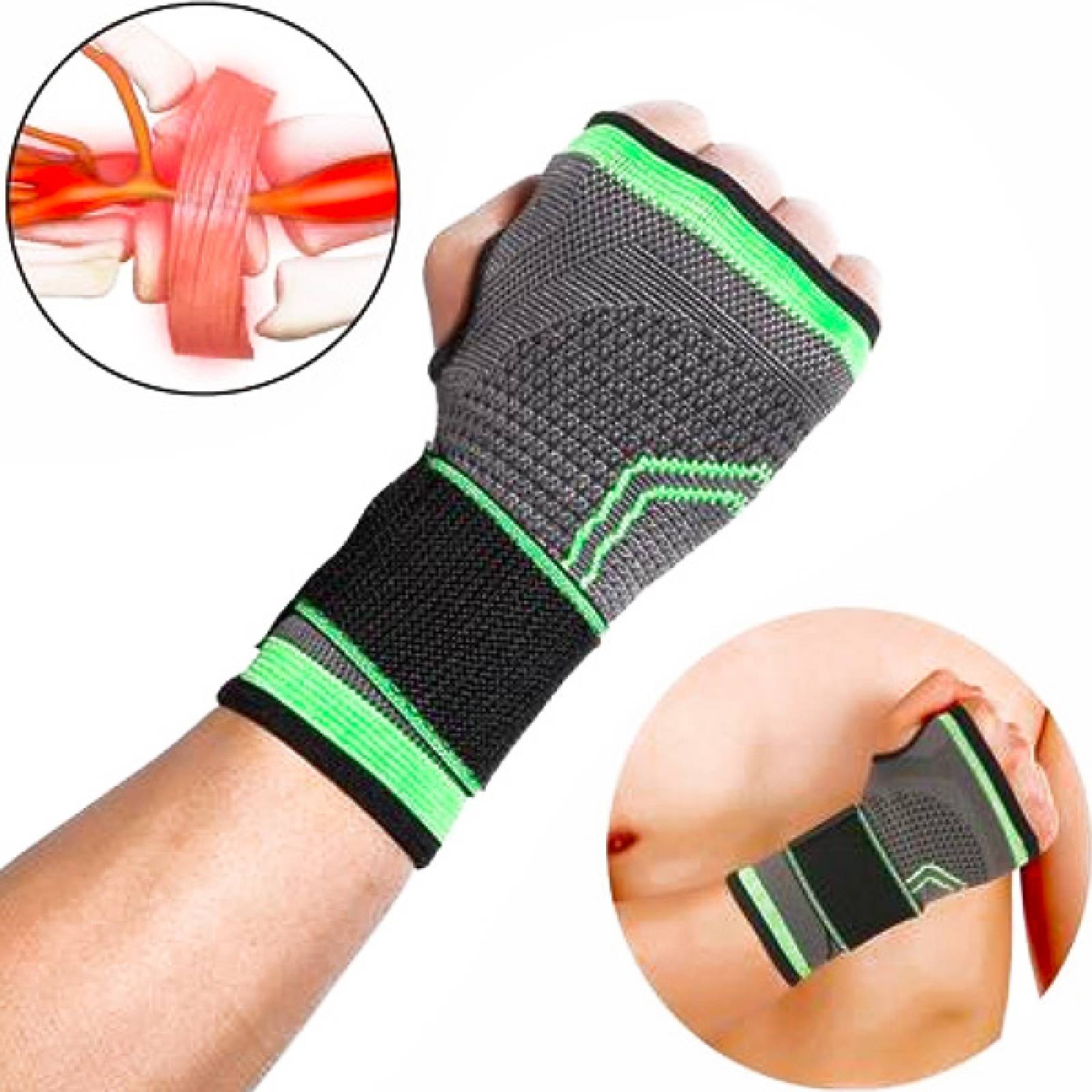 Muñequera Deportiva de Compresion y Soporte ZE0855 Negro