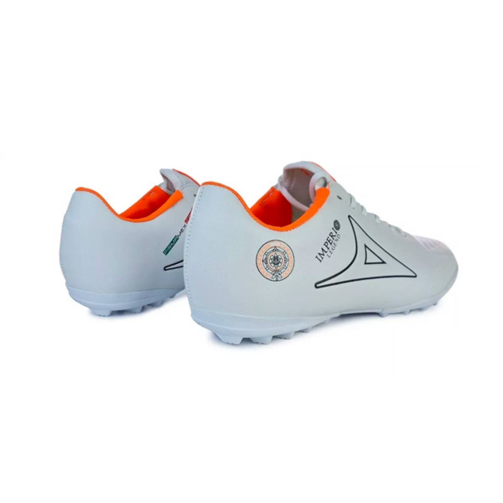 Tenis Pirma Futbol Rapido Imperio Legend Turf Mod. 3013 Blanco/Naranja