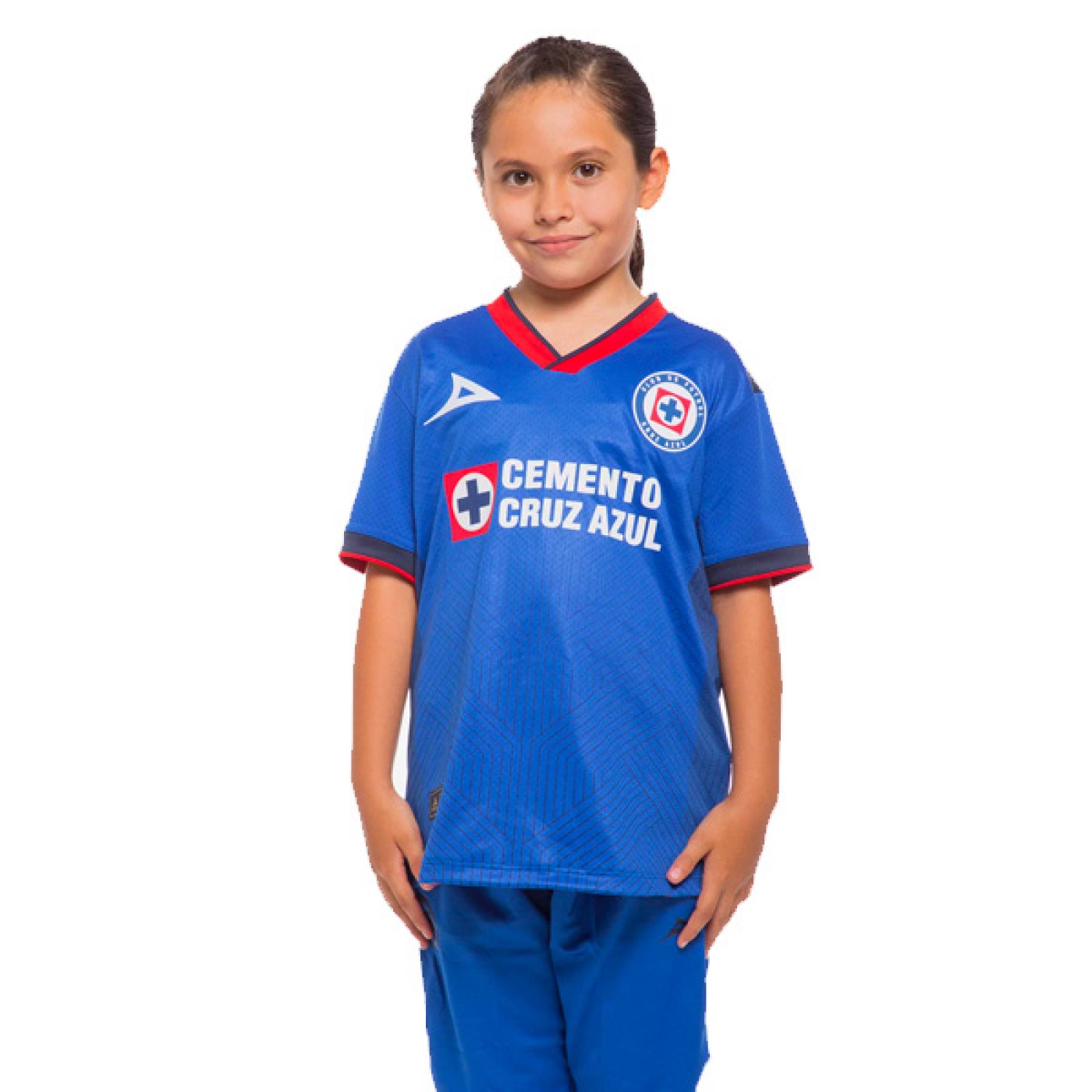 Jersey Pirma Cruz Azul Temporada 23/24 Nino Local Azul rey.