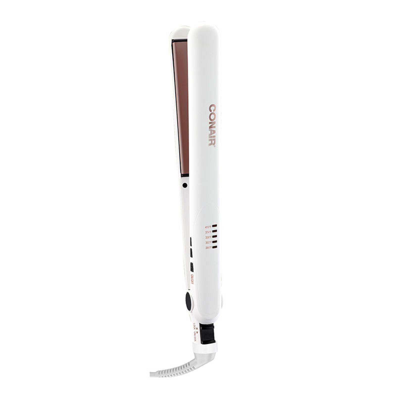 Plancha Alaciadora Cabello Doble Ceramica CS221WES Blanca Conair