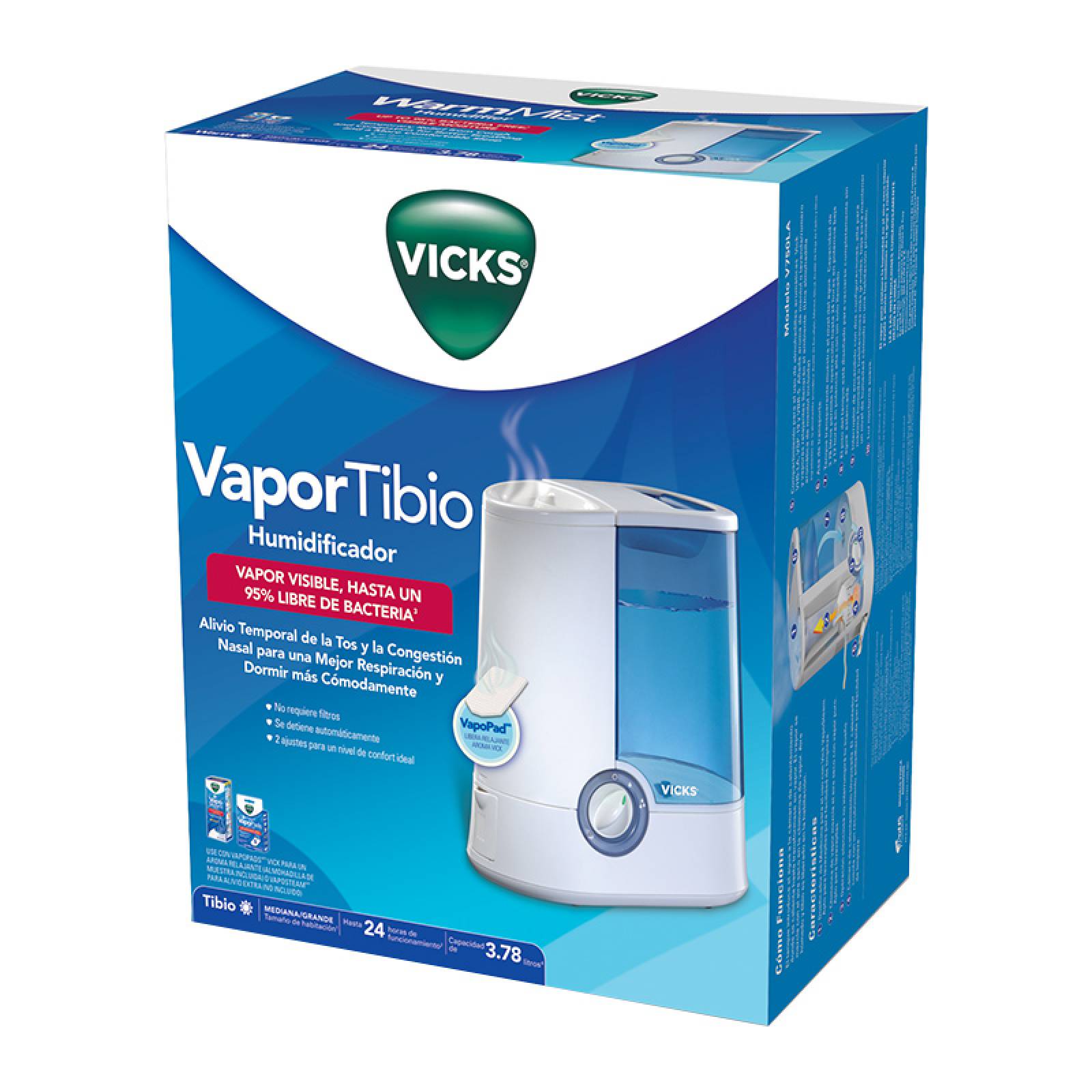 humidificador de vapor caliente tos congestión apag aut Vick