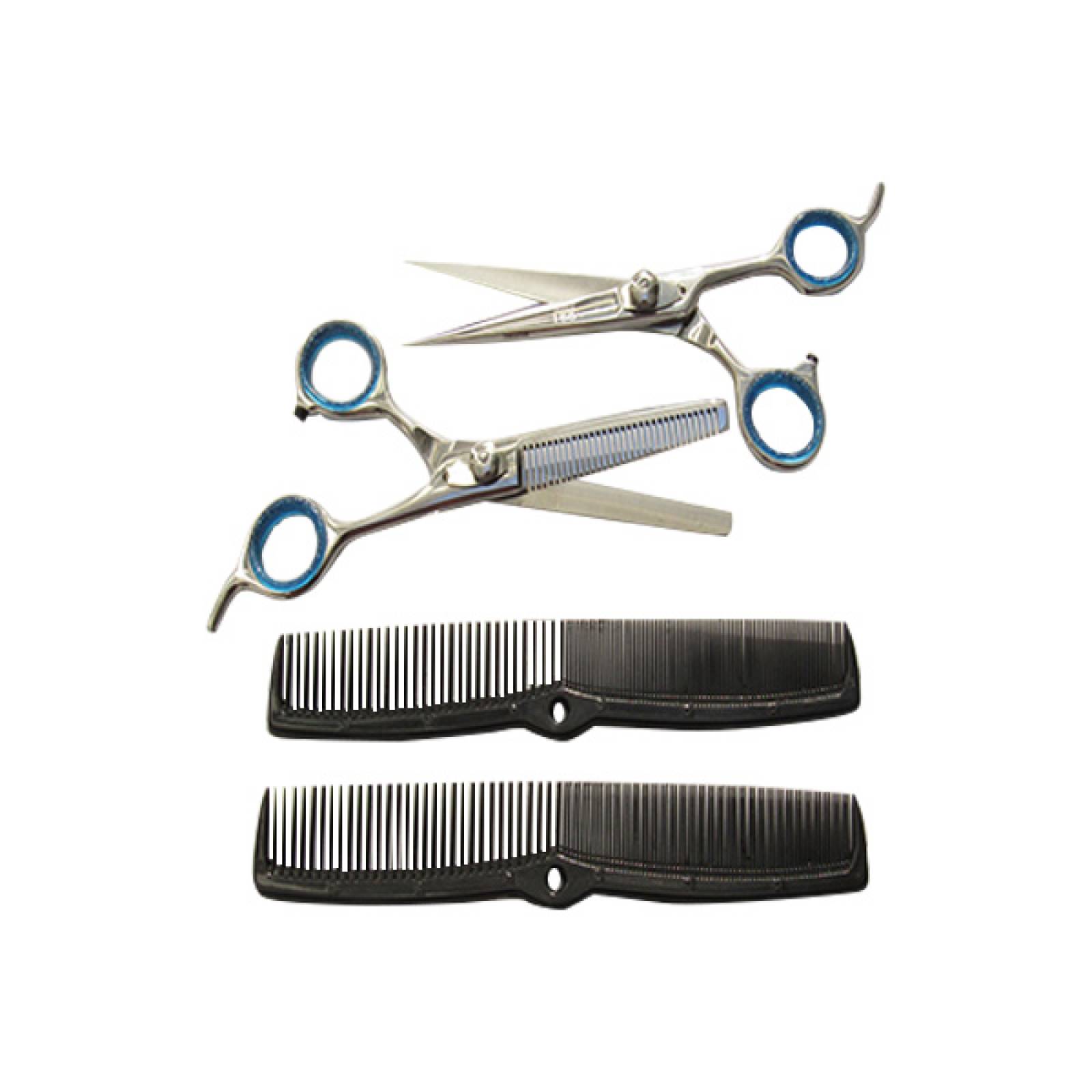 Kit tijera corte tijera entrescar peines graduados Nefertary Plata