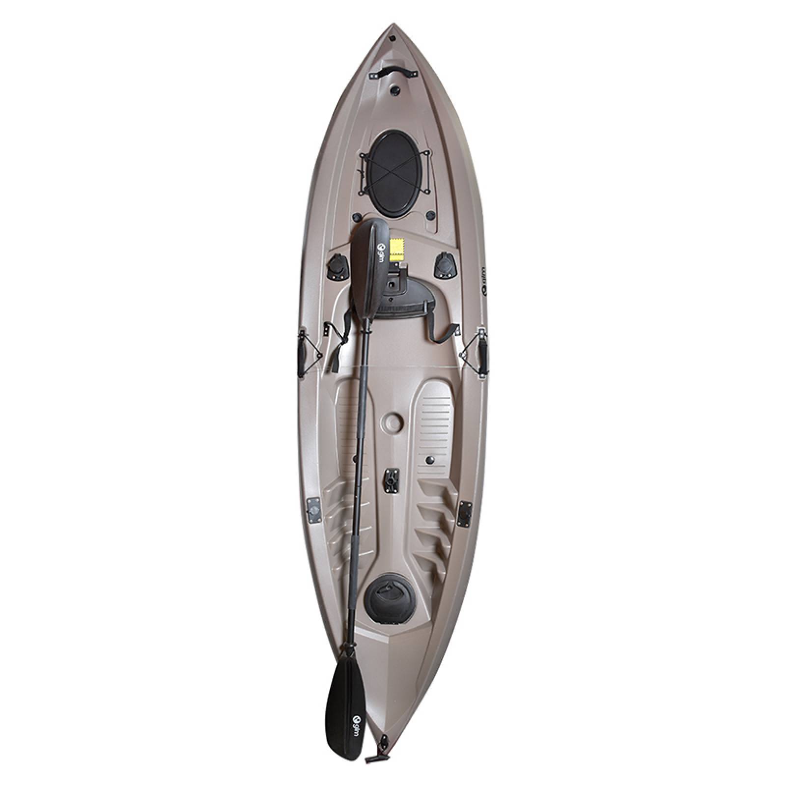 Kayak Polietileno Pesca 1 Persona 305cm 125Kg Gris Gimbel