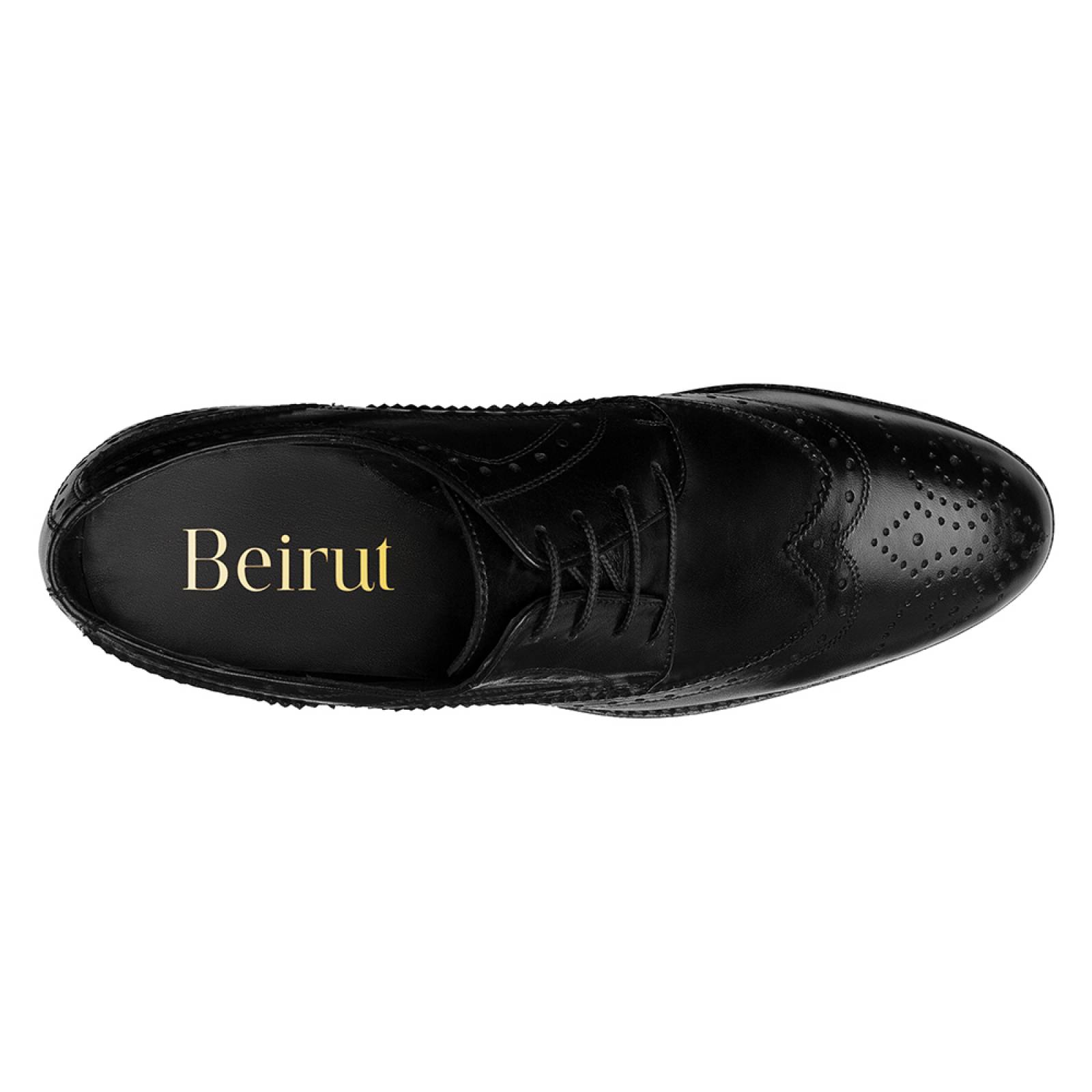 Zapato Caballero Tobias Brogue Formal Casual Piel Negro 30Beirut