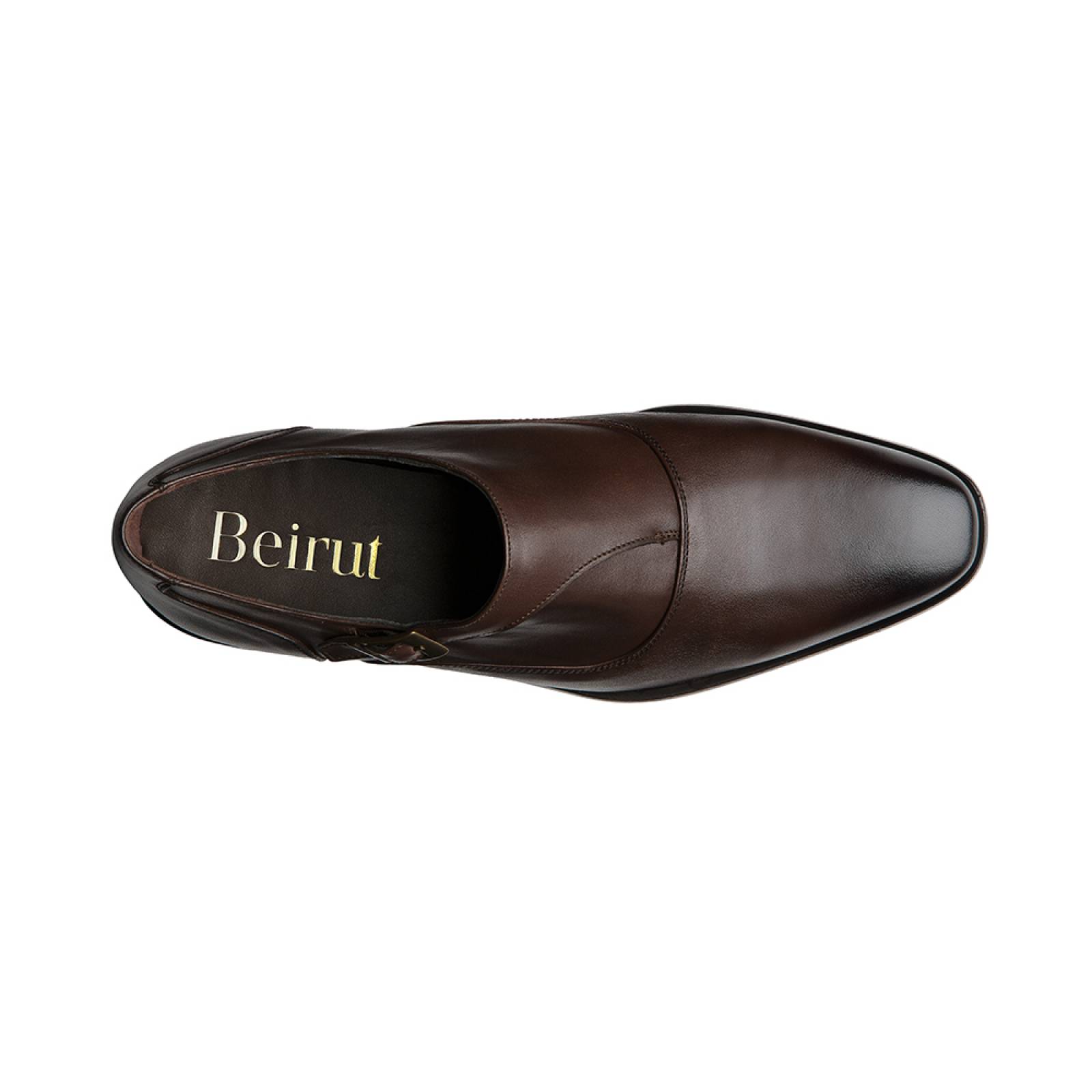 Zapato Caballero Piel Khalil Single Monk Strap Formal Café Moka 25.5Beirut