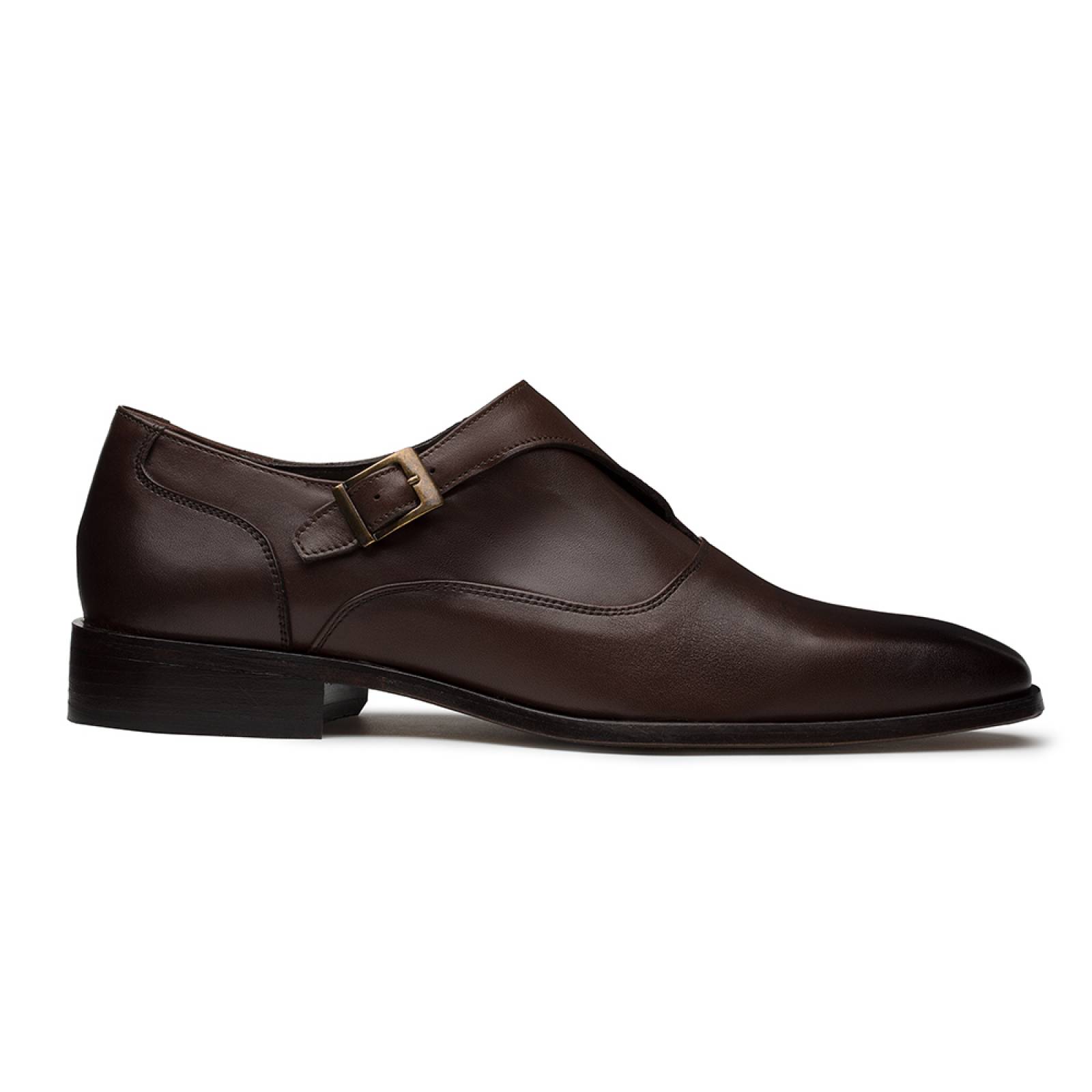 Zapato Caballero Piel Khalil Single Monk Strap Formal Café Moka 27Beirut