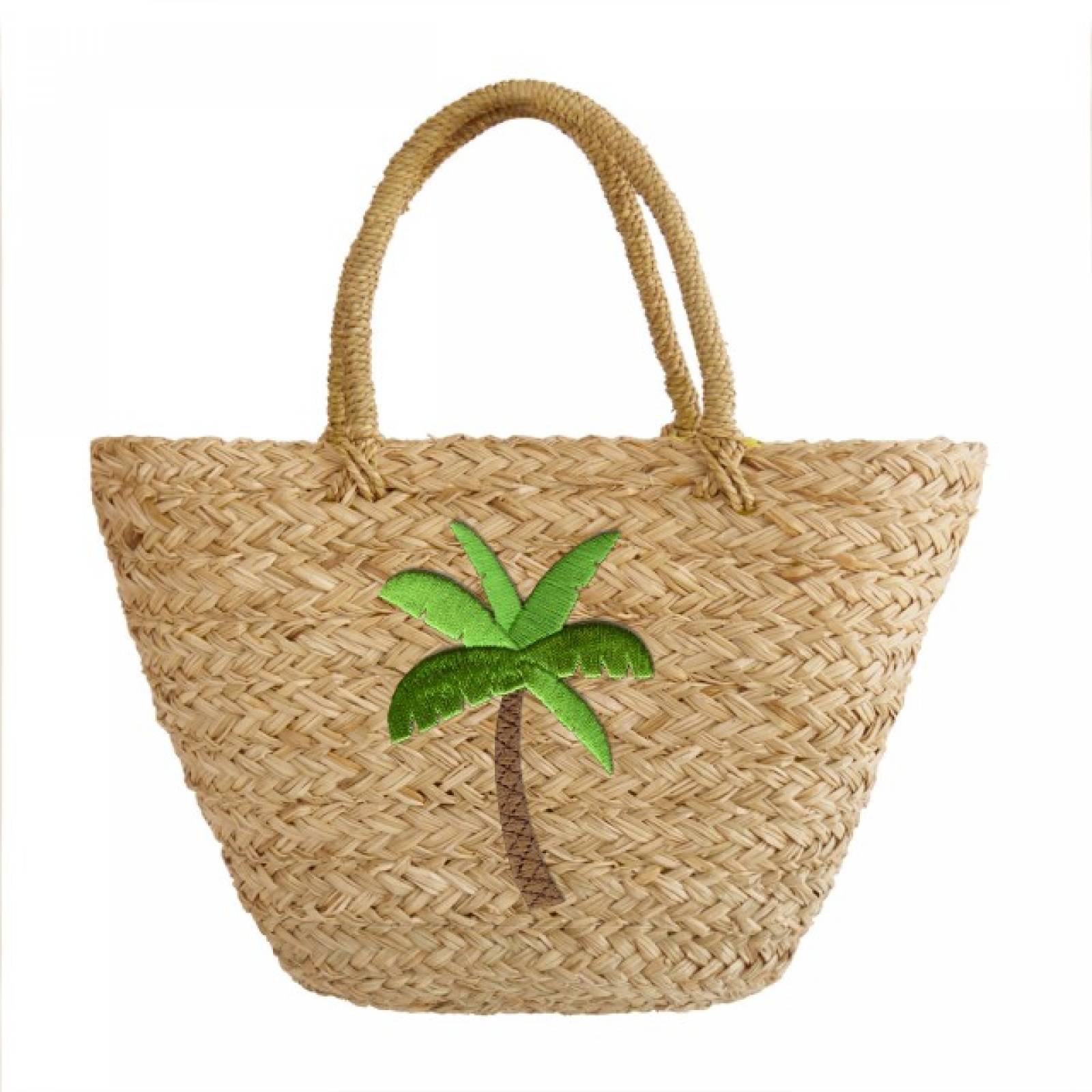 Bolsa Paja Tejida Parche Palm Mujer Casual Playa 98 Coast Av