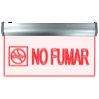 Letrero Señalamiento No Fumar Rojo Publico Techno Shine