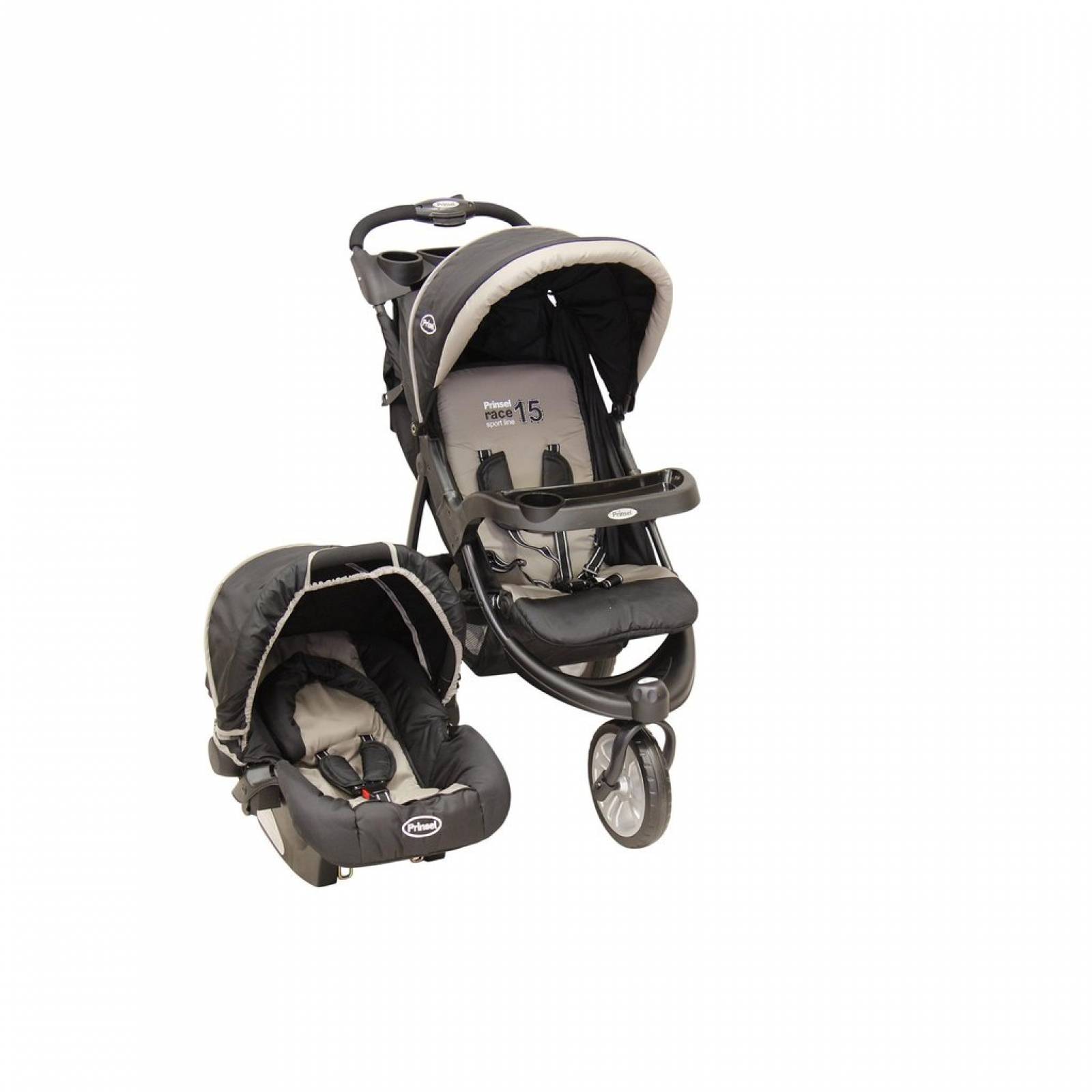 Carriola Practica 4 En 1 Portabebe Autoasiento? Fox  Negra Prinsel