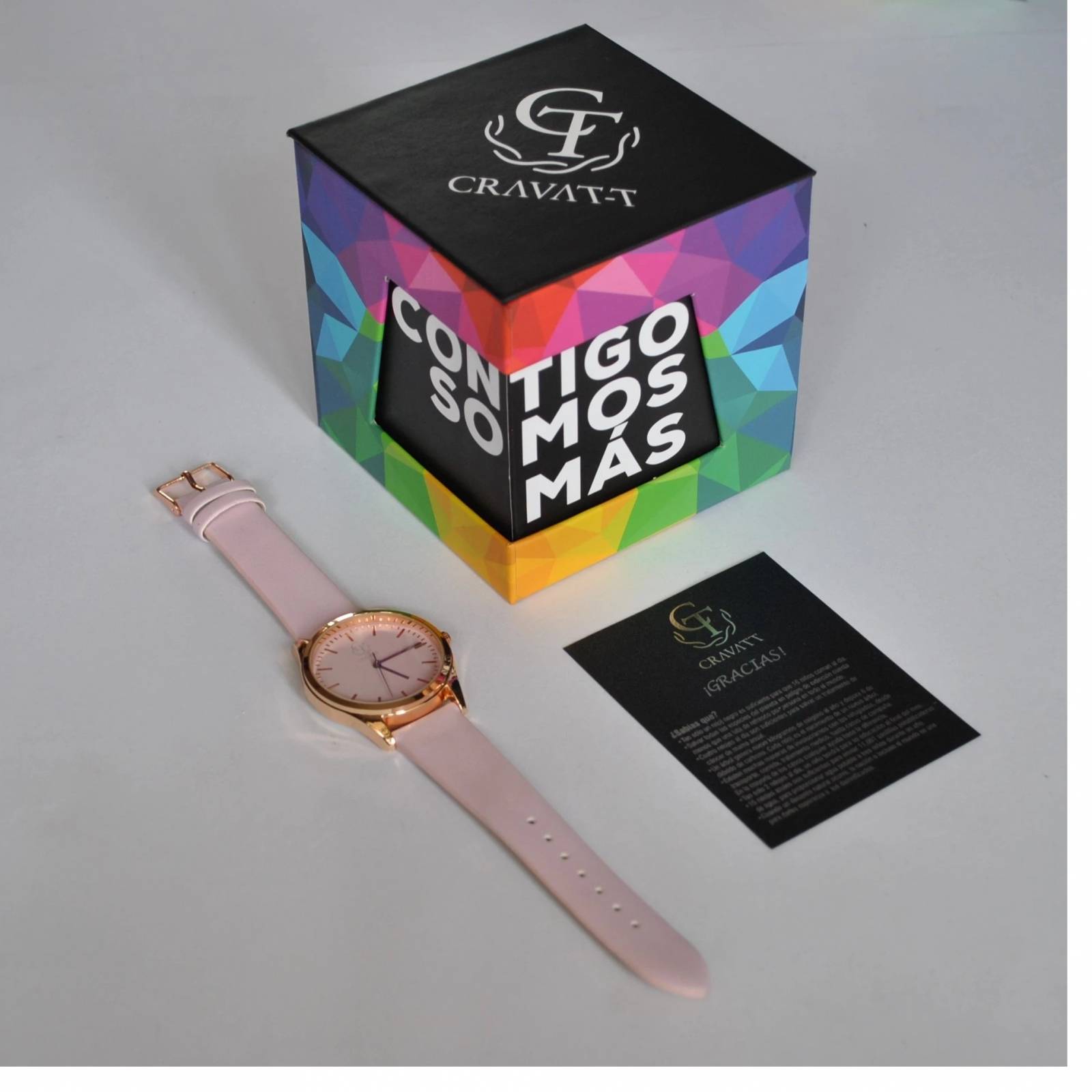 Reloj Moderno Pulsera Dabond Causa Cáncer de Mama Rosa Cravatt