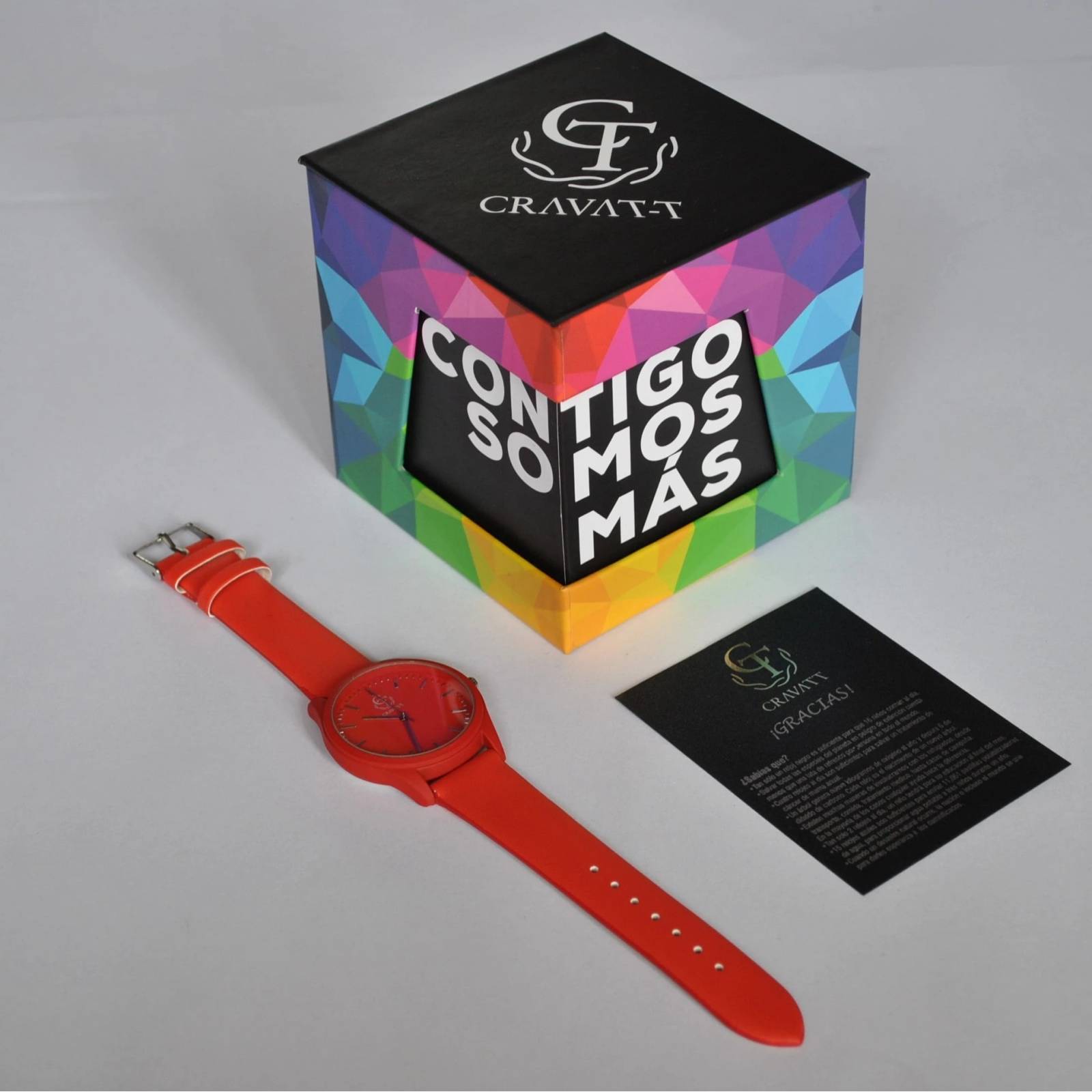 Reloj Moderno Figurati Causa Protección Animal Rojo Cravatt