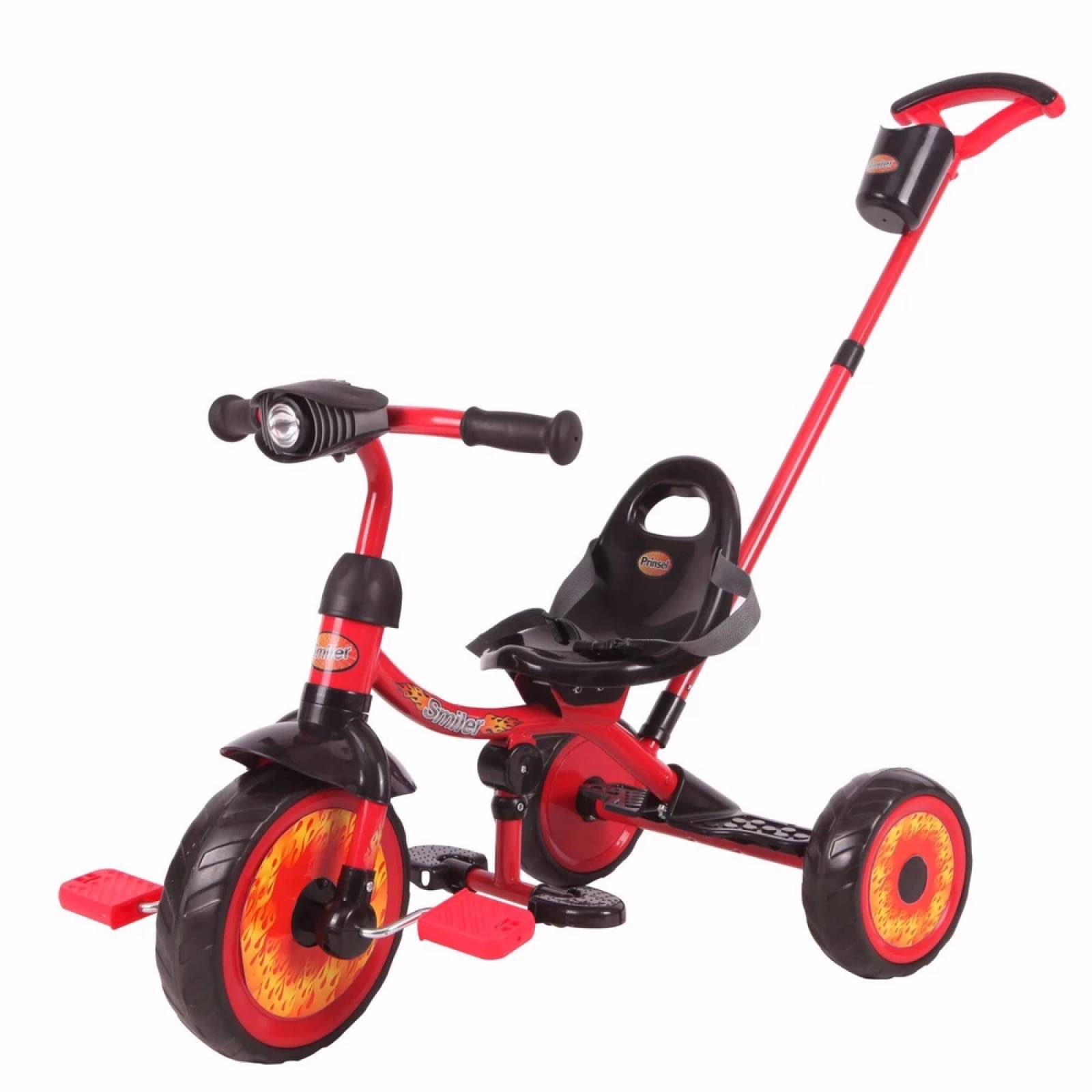Triciclo Smiler Luxe Boy 3 a 5 años Innovador Rojo Prinsel