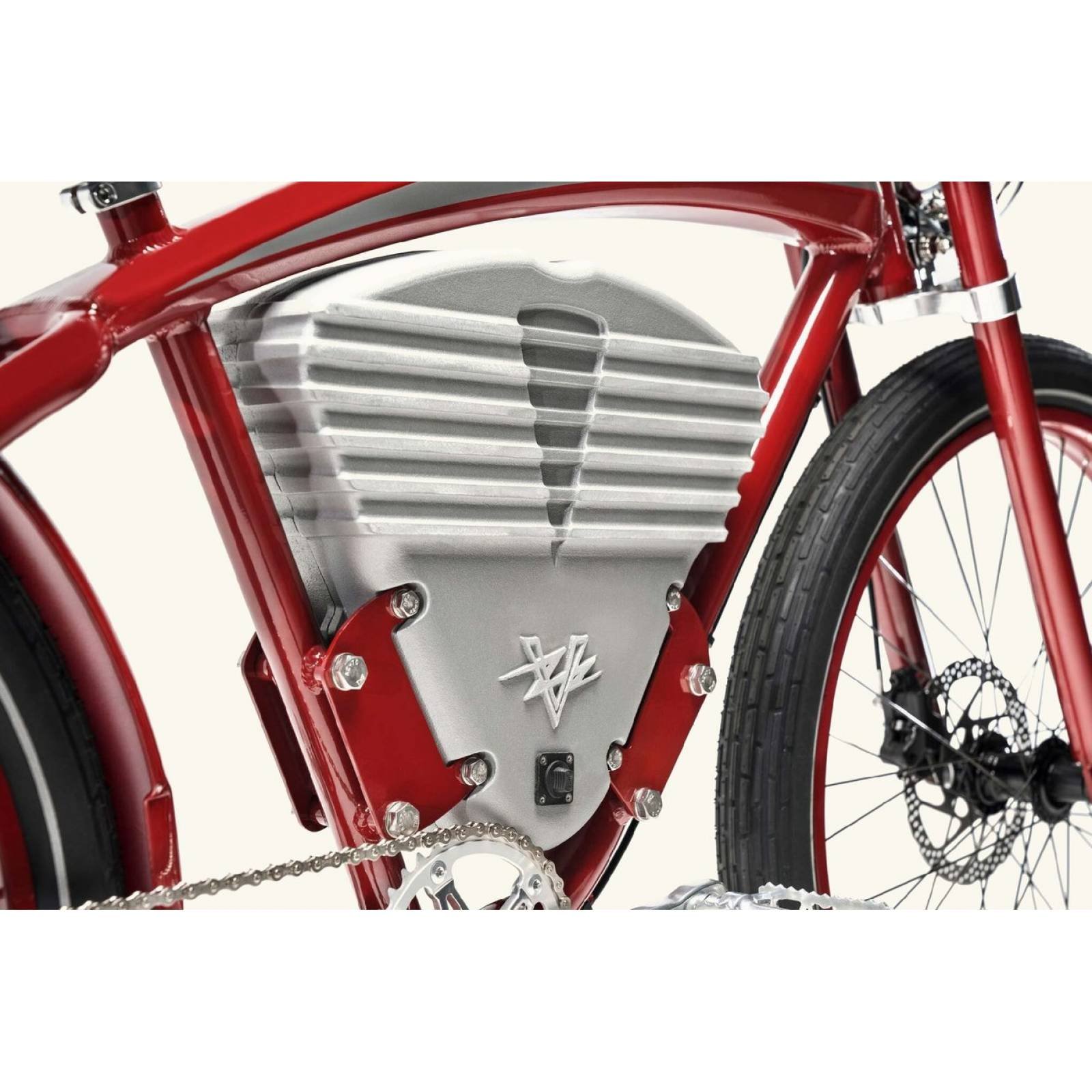 Bicicleta Electrica Recargable Traker 2019 R-26 Roja Vintage Electric Bikes