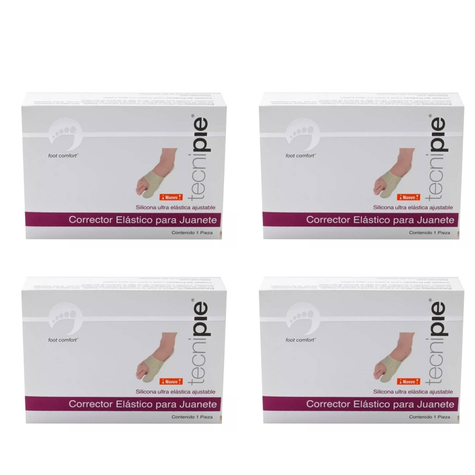 Kit 4 Corrector Elástico Mediano Para Juanete Tecnipie