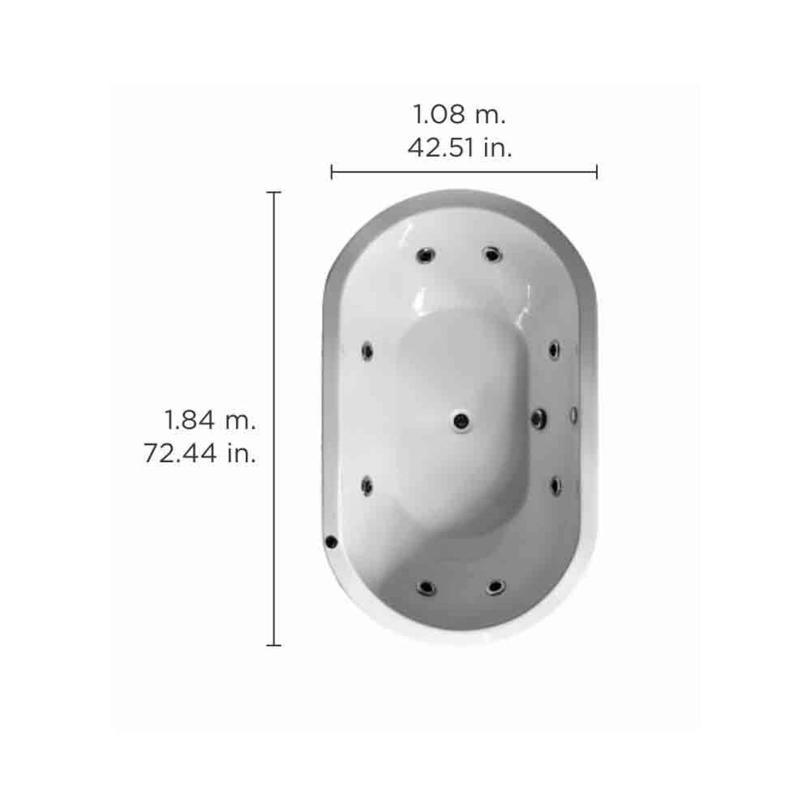 Tina Para Baño Sin Hidromasaje F-014 Acrilico Aquaspa