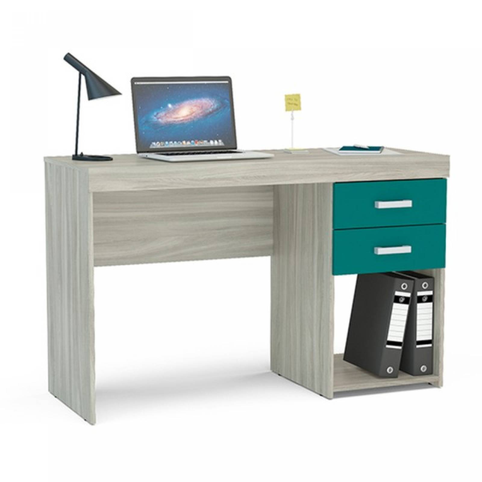 Escritorio Oficina Laminado 2 Cajones 1 Pedestal Mundo In