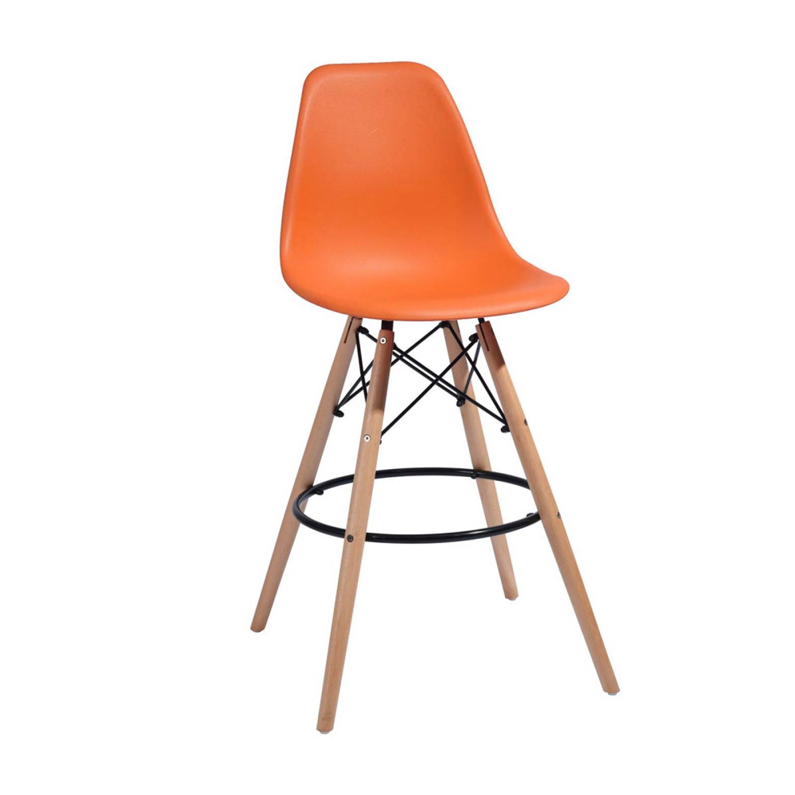 Banco Asiento Bar Comedor Naranja Berlin Mdo Muebles
