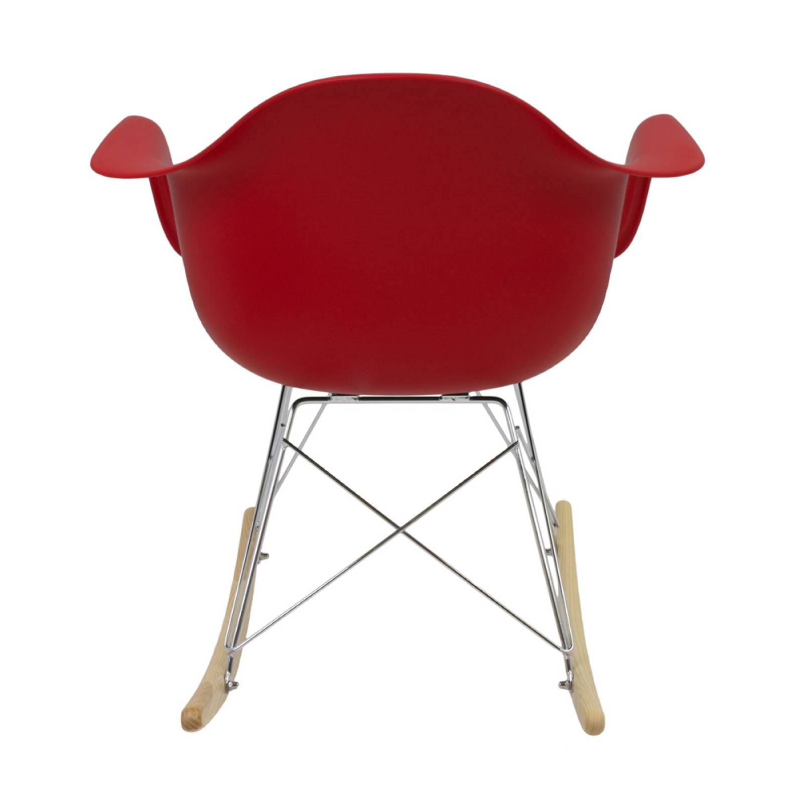 Silla Mecedora Individual Madera Berlin Roja Mdo Muebles