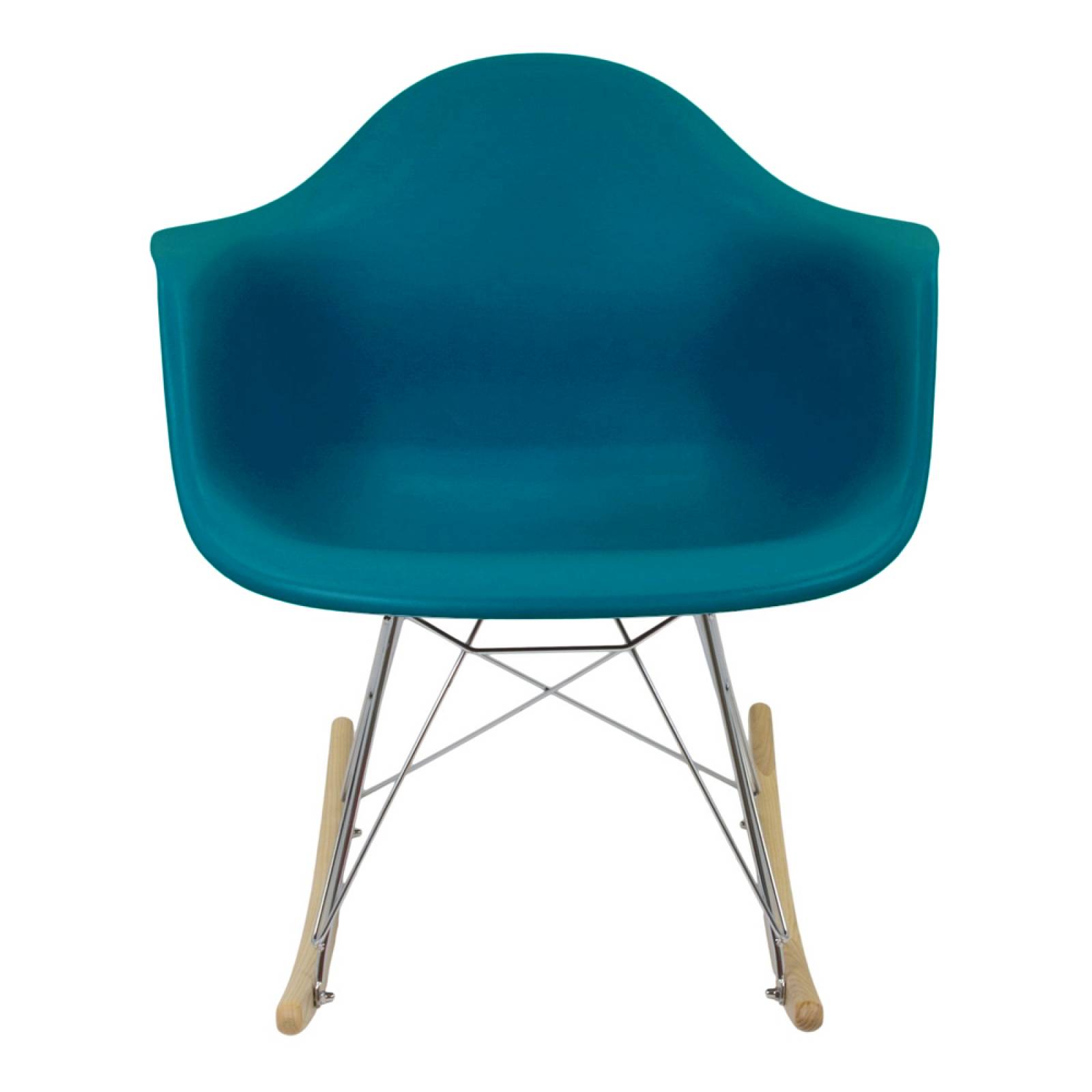 Silla Mecedora Individual Madera Berlin Turquesa Mdo Muebles