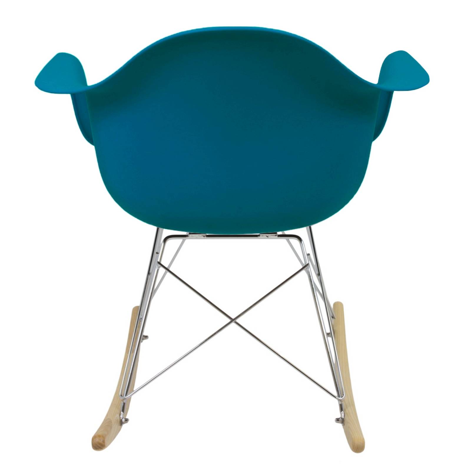 Silla Mecedora Individual Madera Berlin Turquesa Mdo Muebles